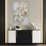 Floral 181 Canvas Art 18" x 24" / 45 x 60 cm / Black