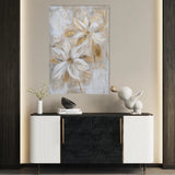 Floral 181 Canvas Art 18" x 24" / 45 x 60 cm / Black