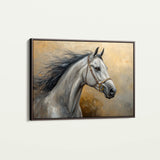 Horses 181 Canvas Art 18" x 24" / 45 x 60 cm / Black