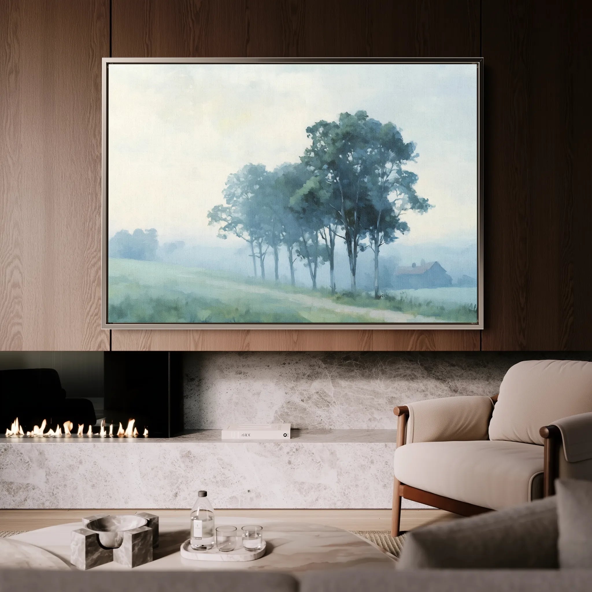 Landscape 181 Canvas Art 18" x 24" / 45 x 60 cm / Black