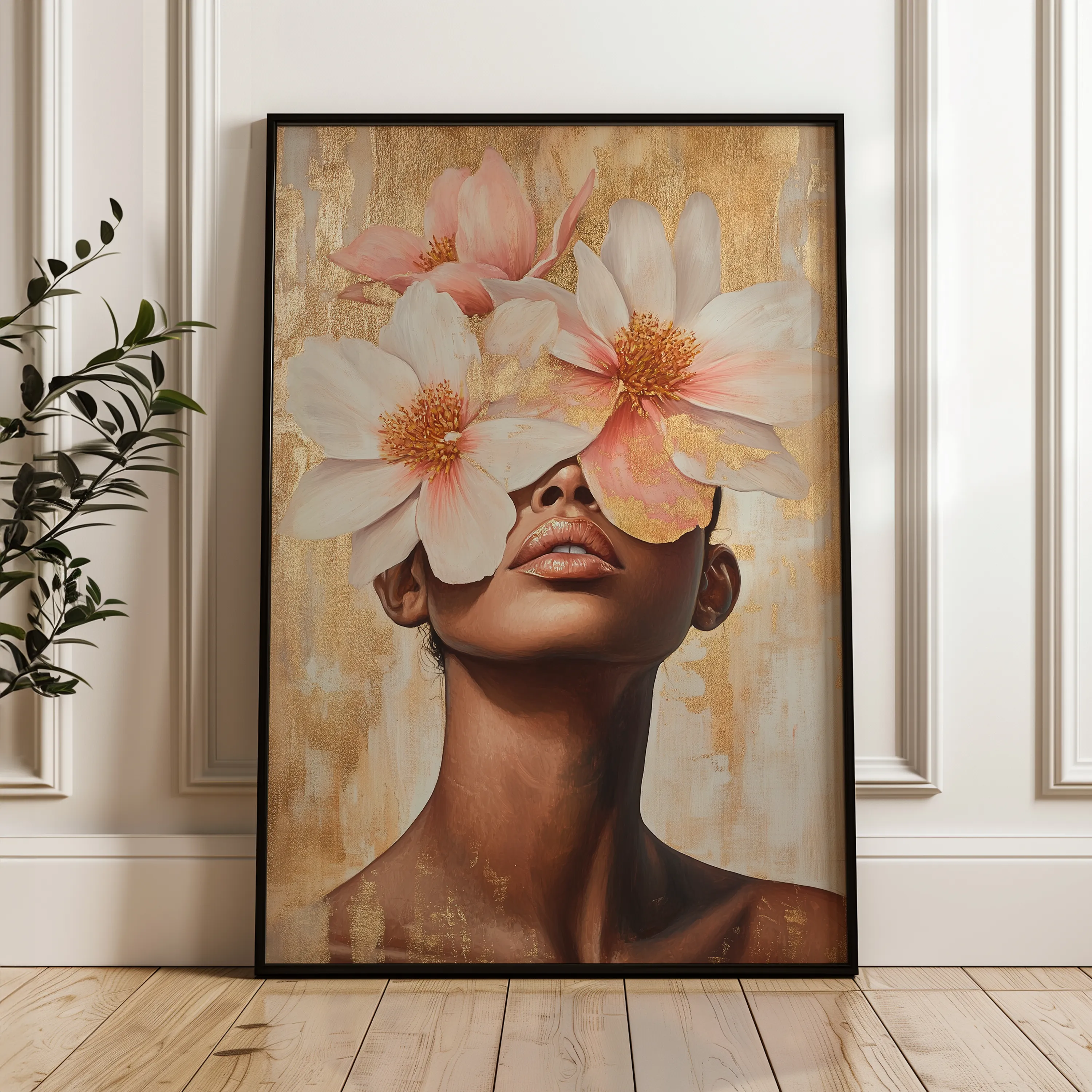 Portrait 181 Canvas Art 18" x 24" / 45 x 60 cm / Black