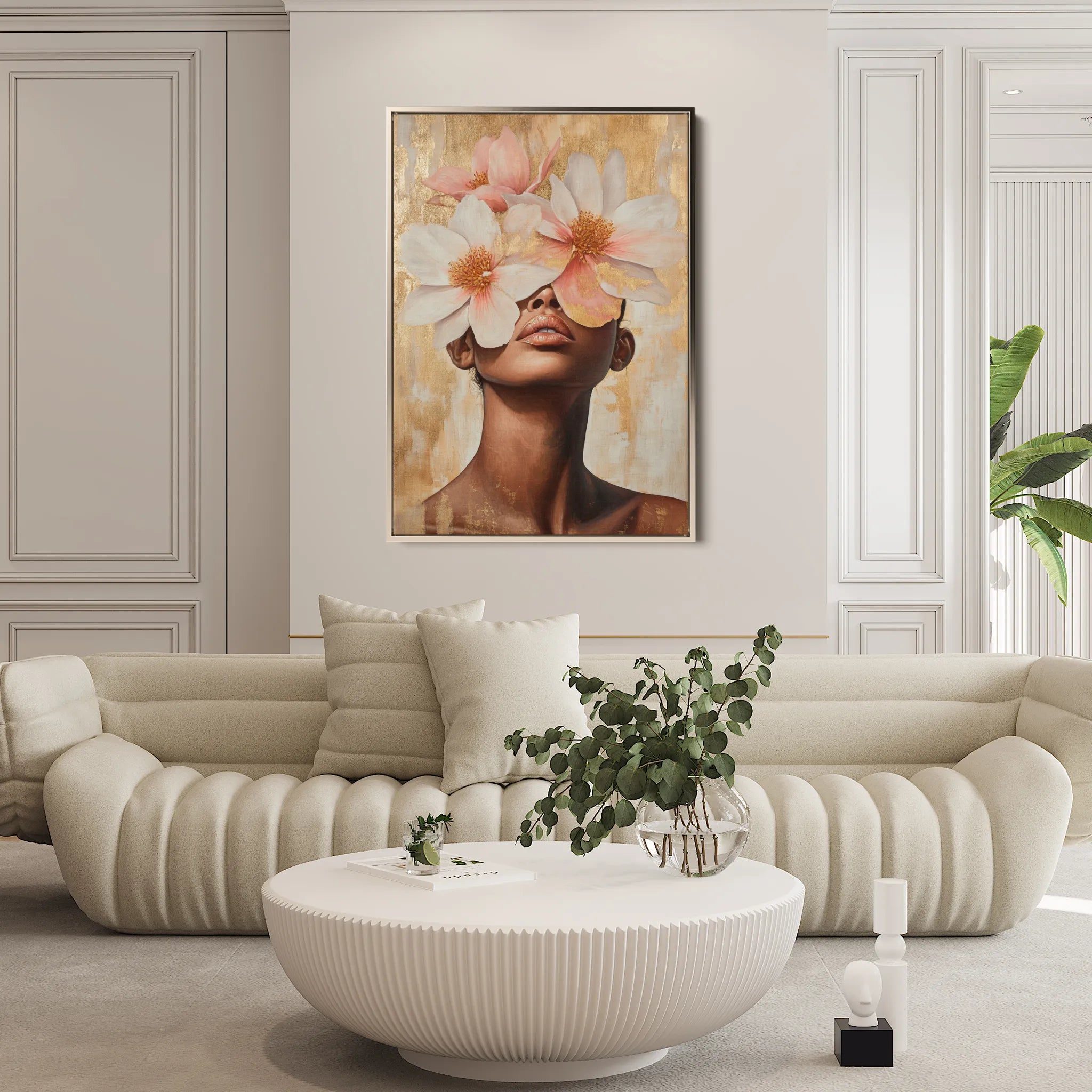 Portrait 181 Canvas Art 18" x 24" / 45 x 60 cm / Black