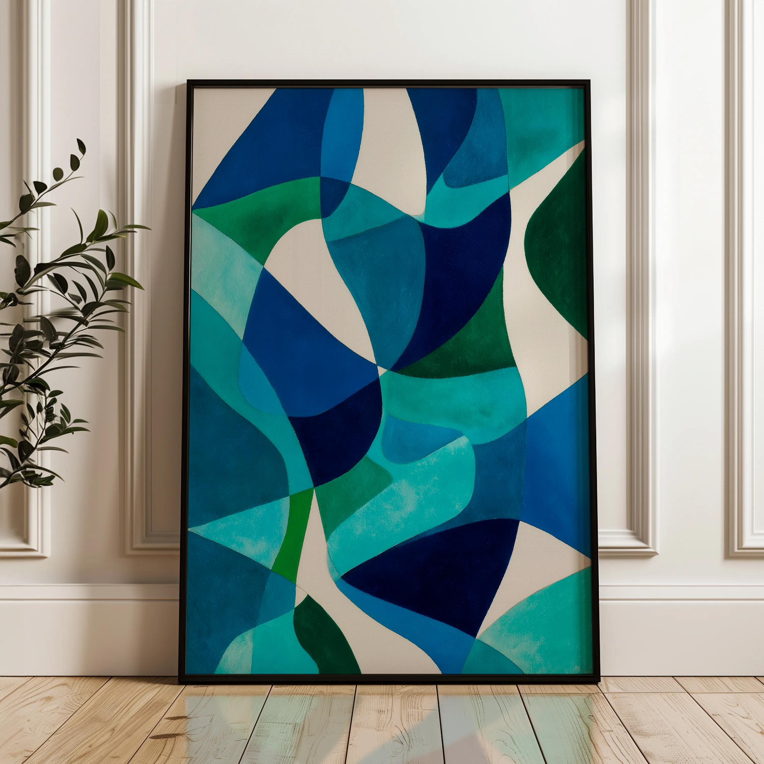 Abstract 1810 Canvas Art 18" x 24" / 45 x 60 cm / Black