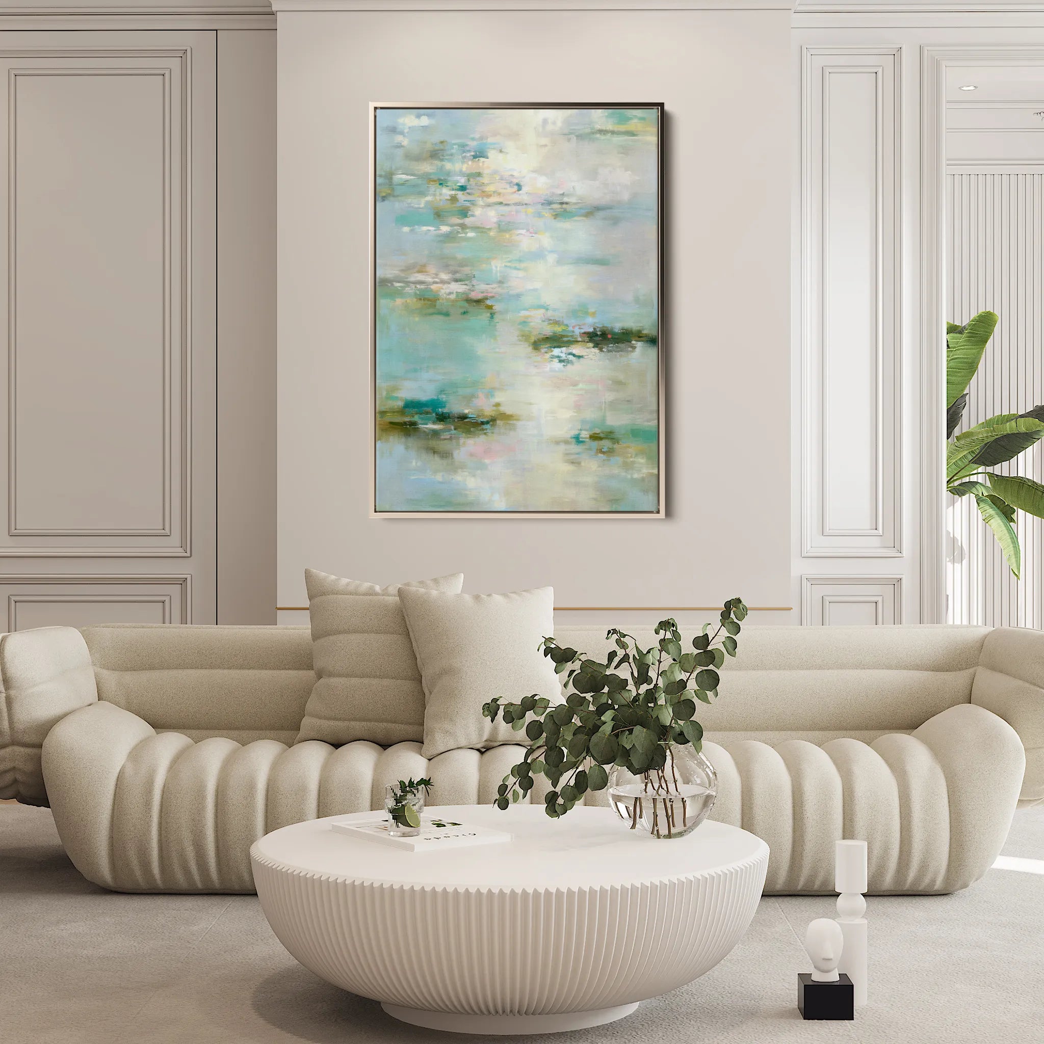 Abstract 1811 Canvas Art 18" x 24" / 45 x 60 cm / Black