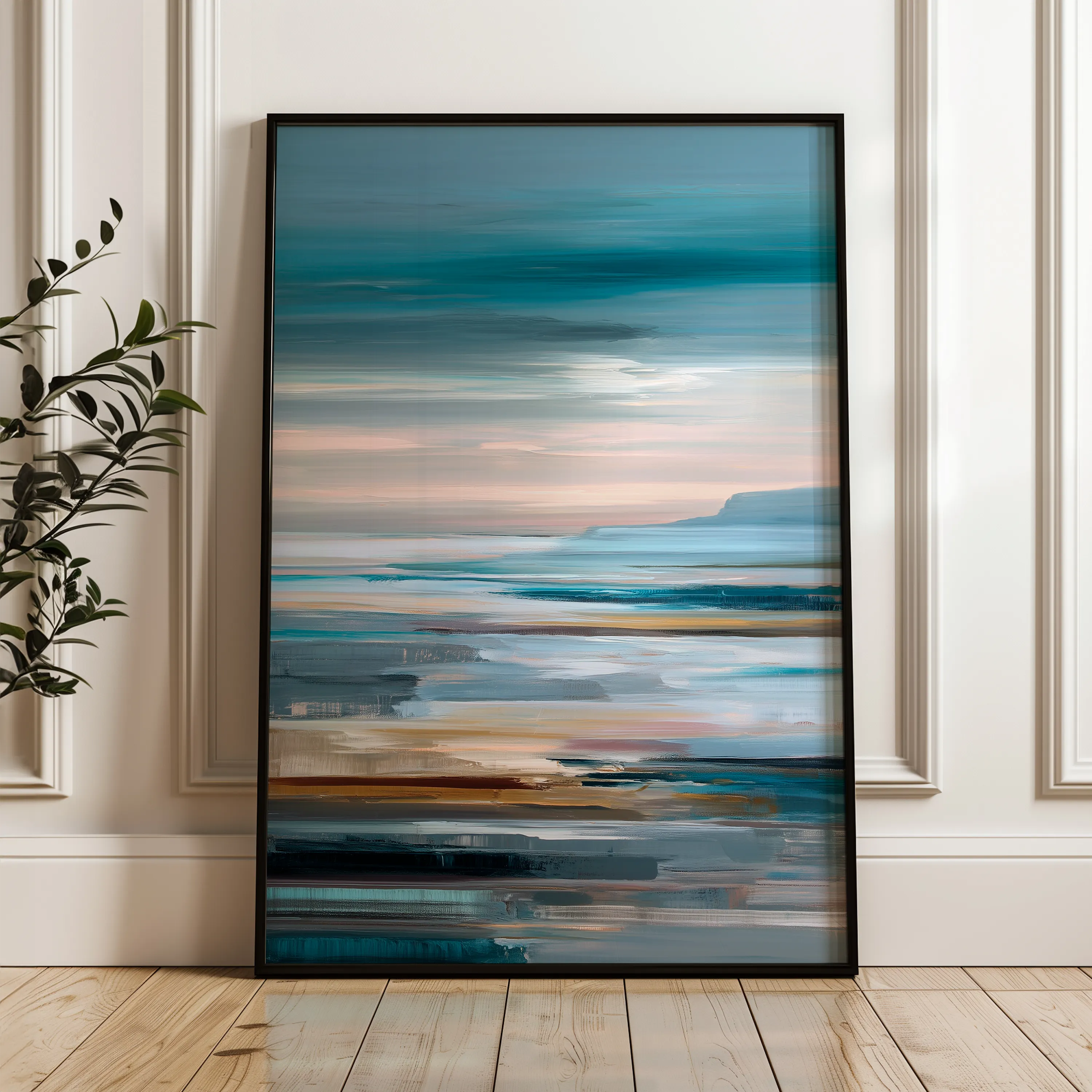 Abstract 1812 Canvas Art 18" x 24" / 45 x 60 cm / Black