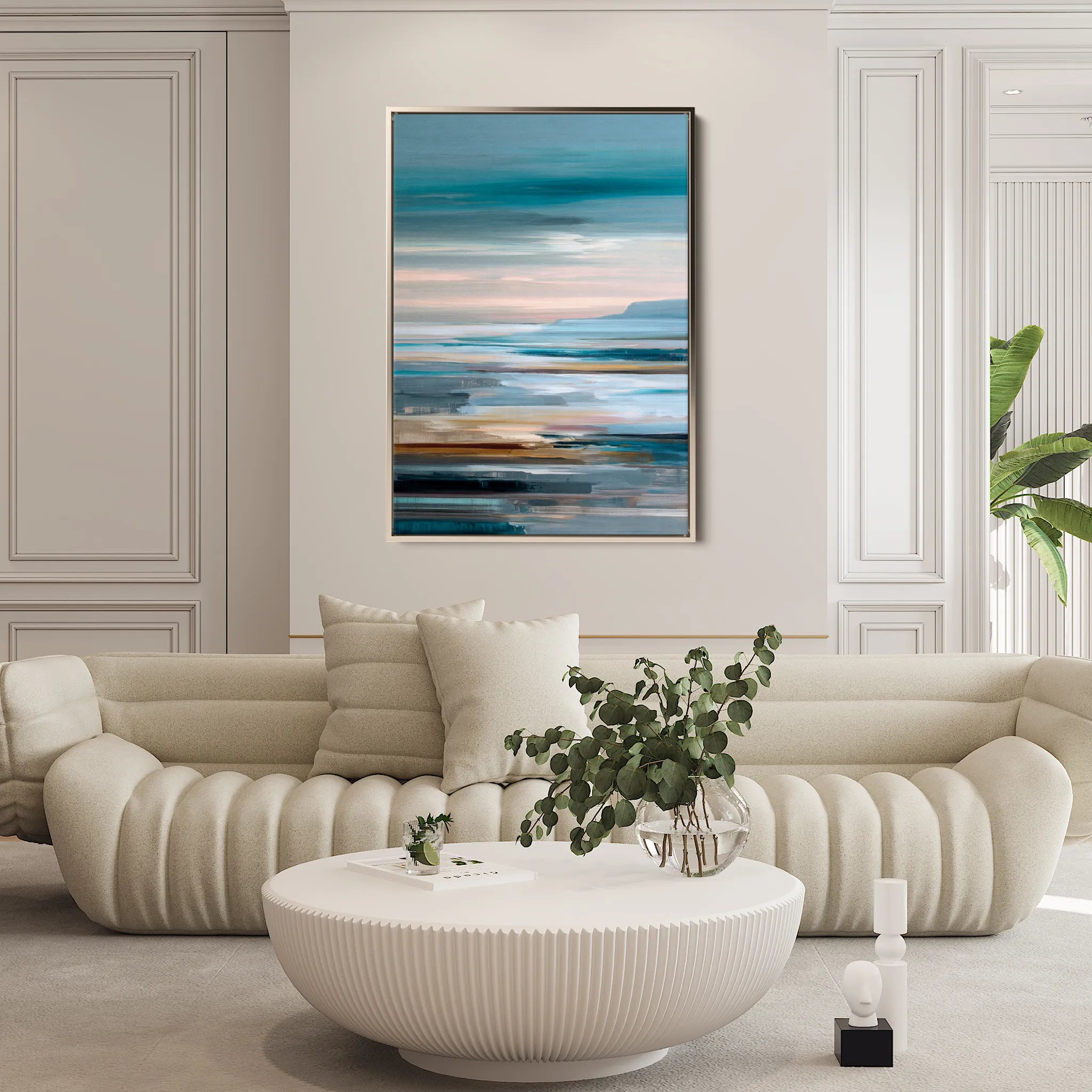 Abstract 1812 Canvas Art 18" x 24" / 45 x 60 cm / Black