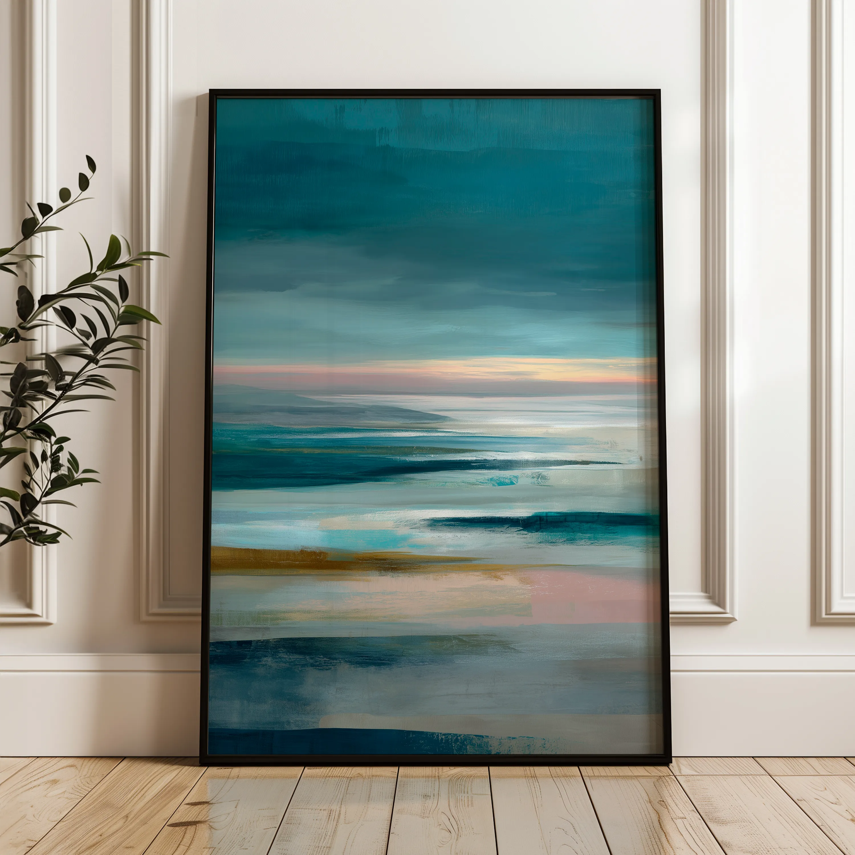 Abstract 1813 Canvas Art 18" x 24" / 45 x 60 cm / Black