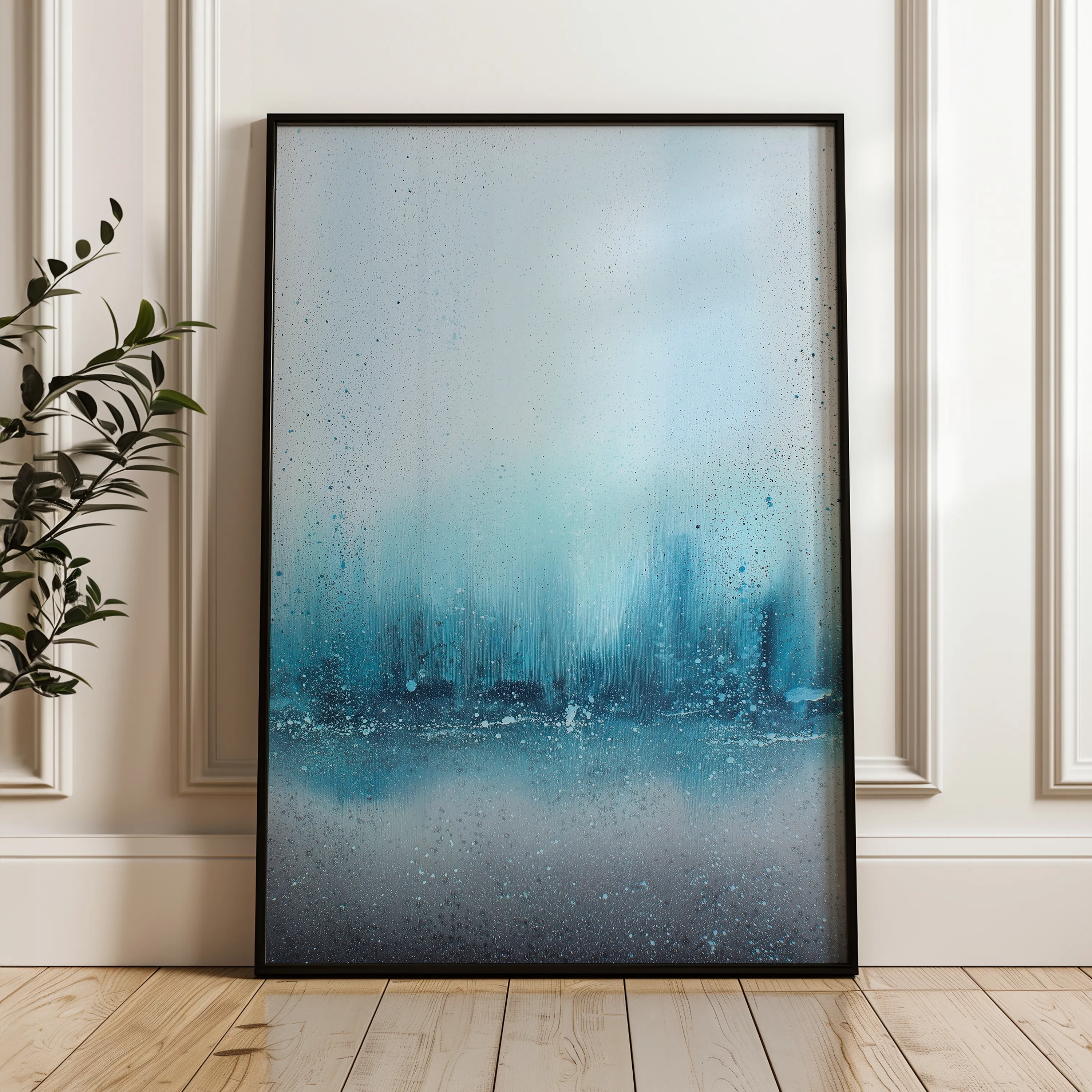 Abstract 1815 Canvas Art 18" x 24" / 45 x 60 cm / Black