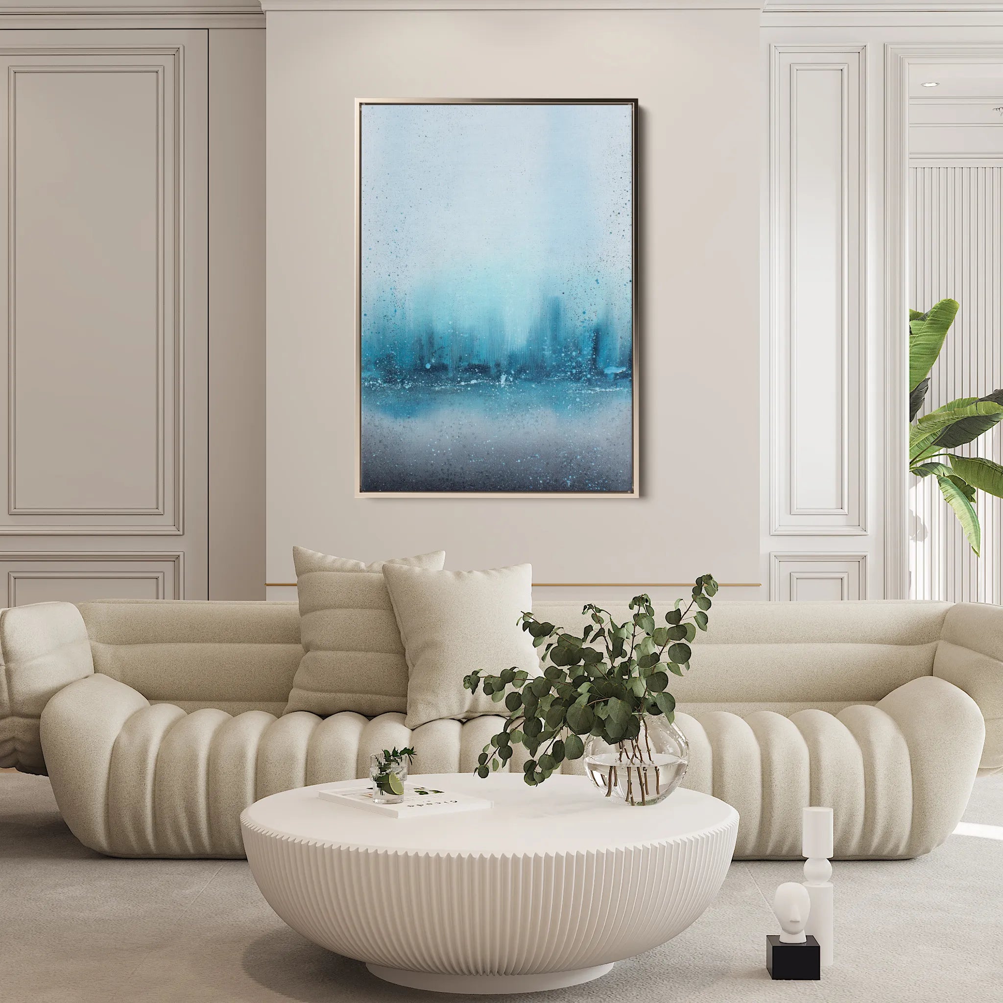 Abstract 1815 Canvas Art 18" x 24" / 45 x 60 cm / Black