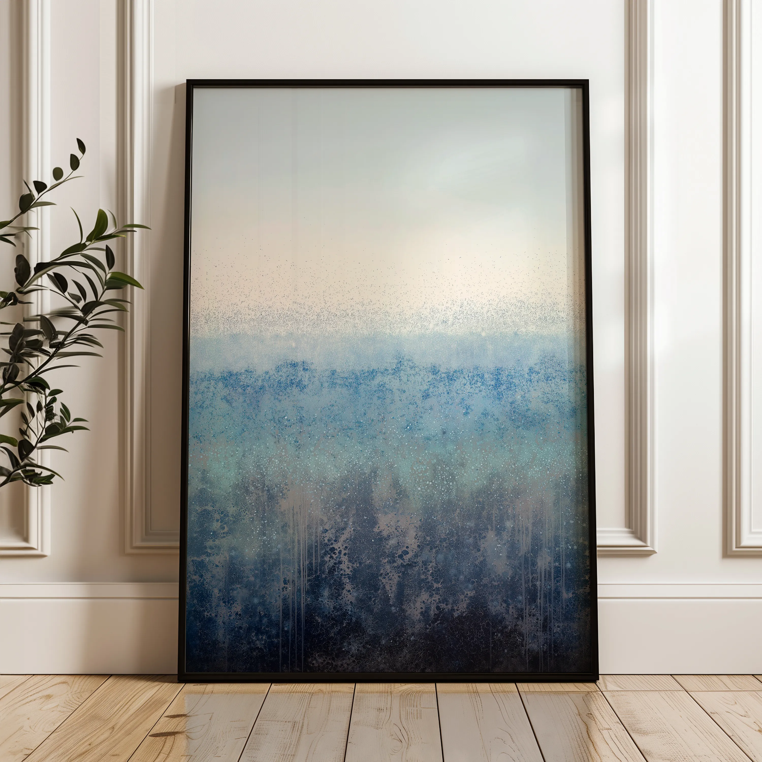 Abstract 1816 Canvas Art 18" x 24" / 45 x 60 cm / Black