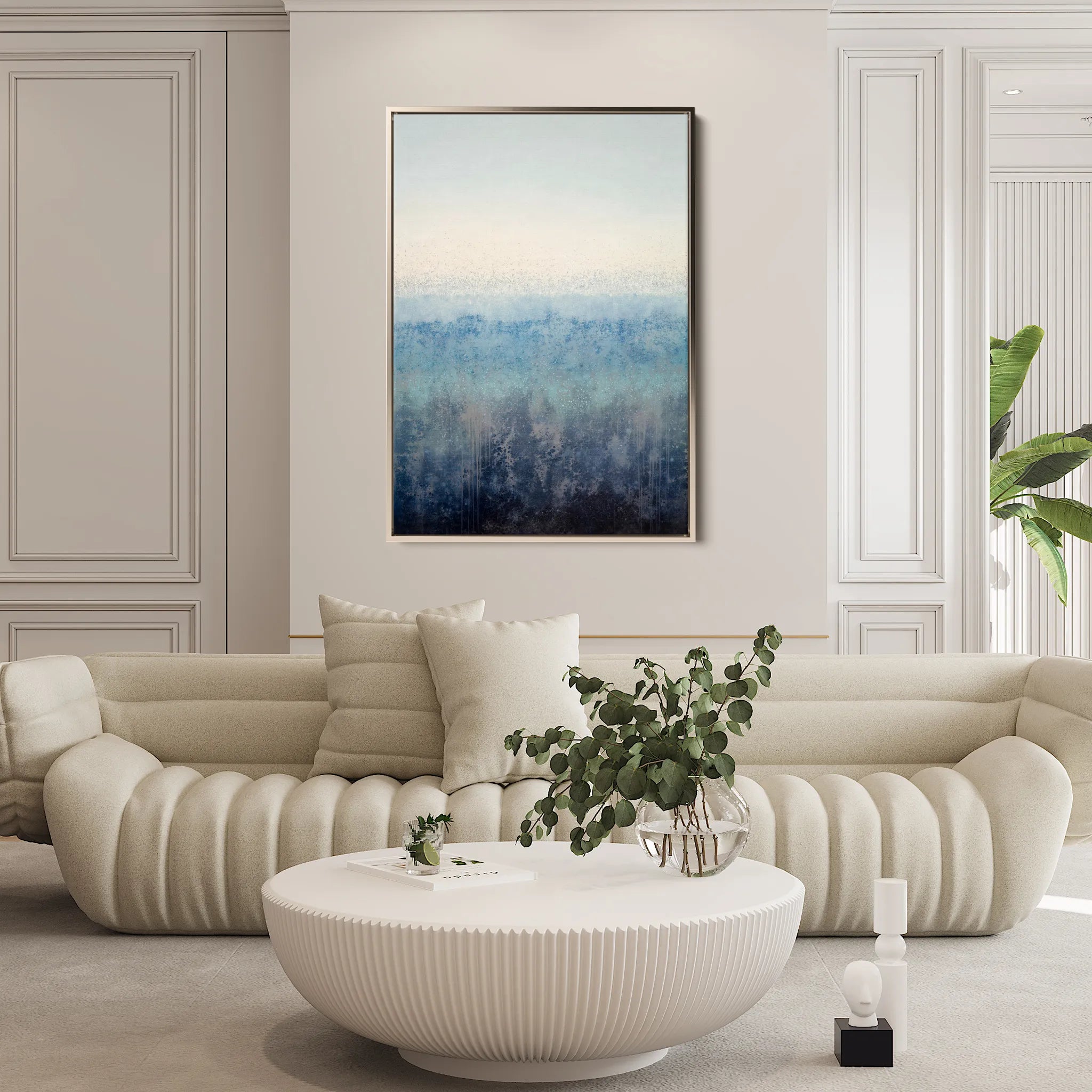 Abstract 1816 Canvas Art 18" x 24" / 45 x 60 cm / Black