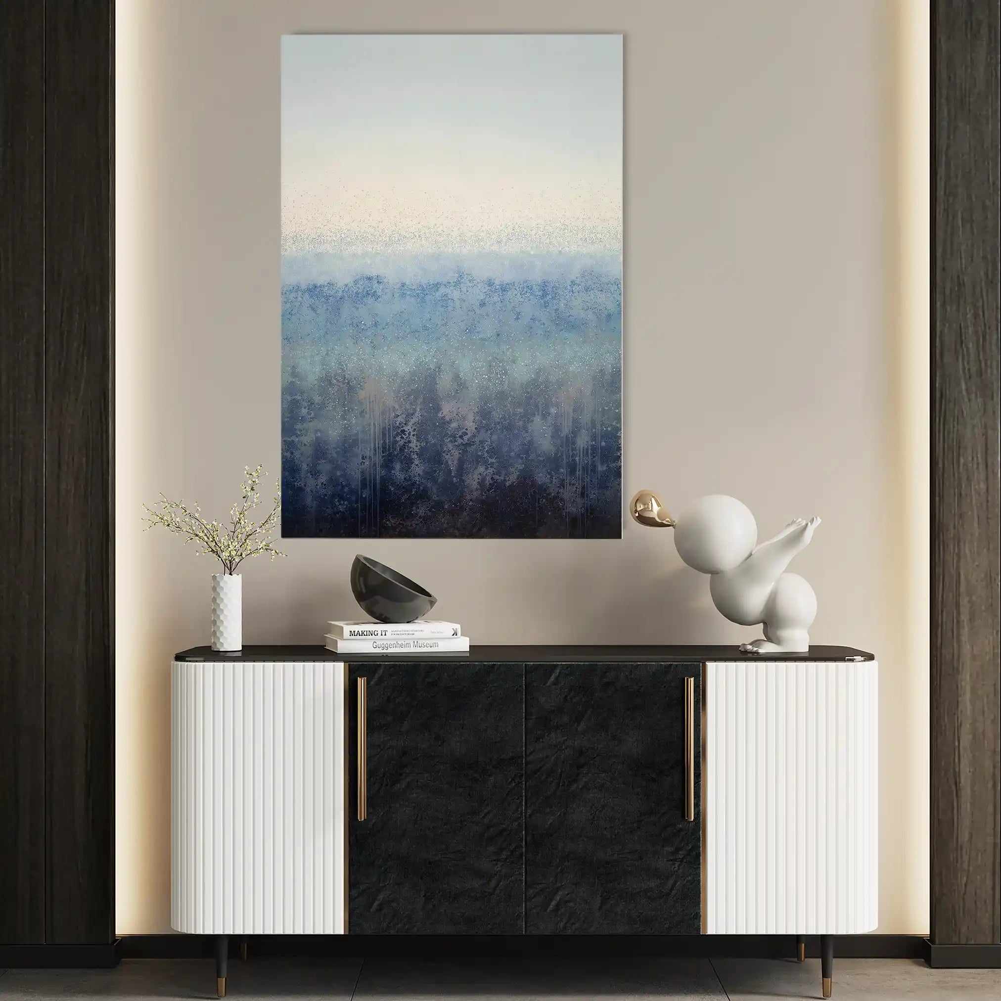 Abstract 1816 Canvas Art 60 x 40 cm / Black