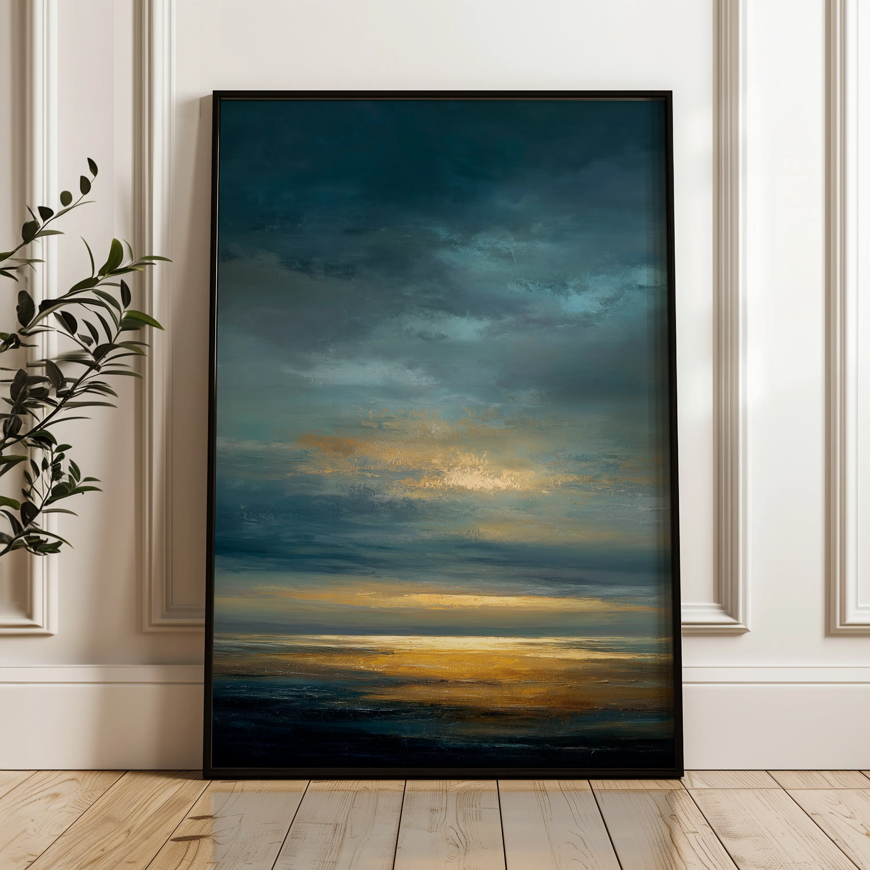 Abstract 1818 Canvas Art 18" x 24" / 45 x 60 cm / Black