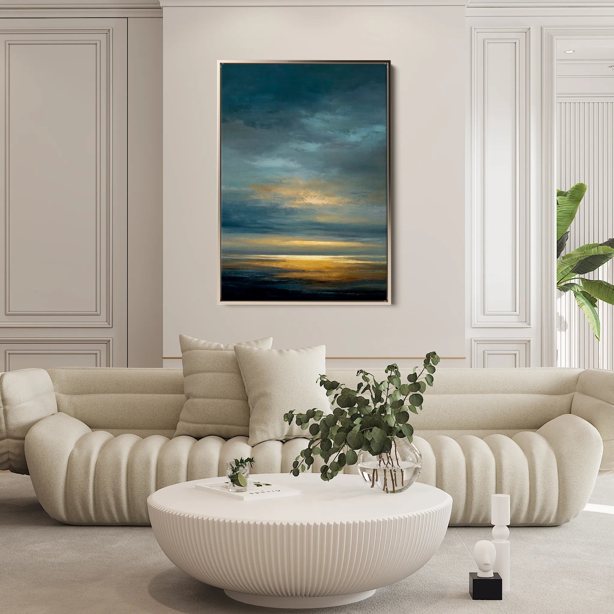 Abstract 1818 Canvas Art 18" x 24" / 45 x 60 cm / Black