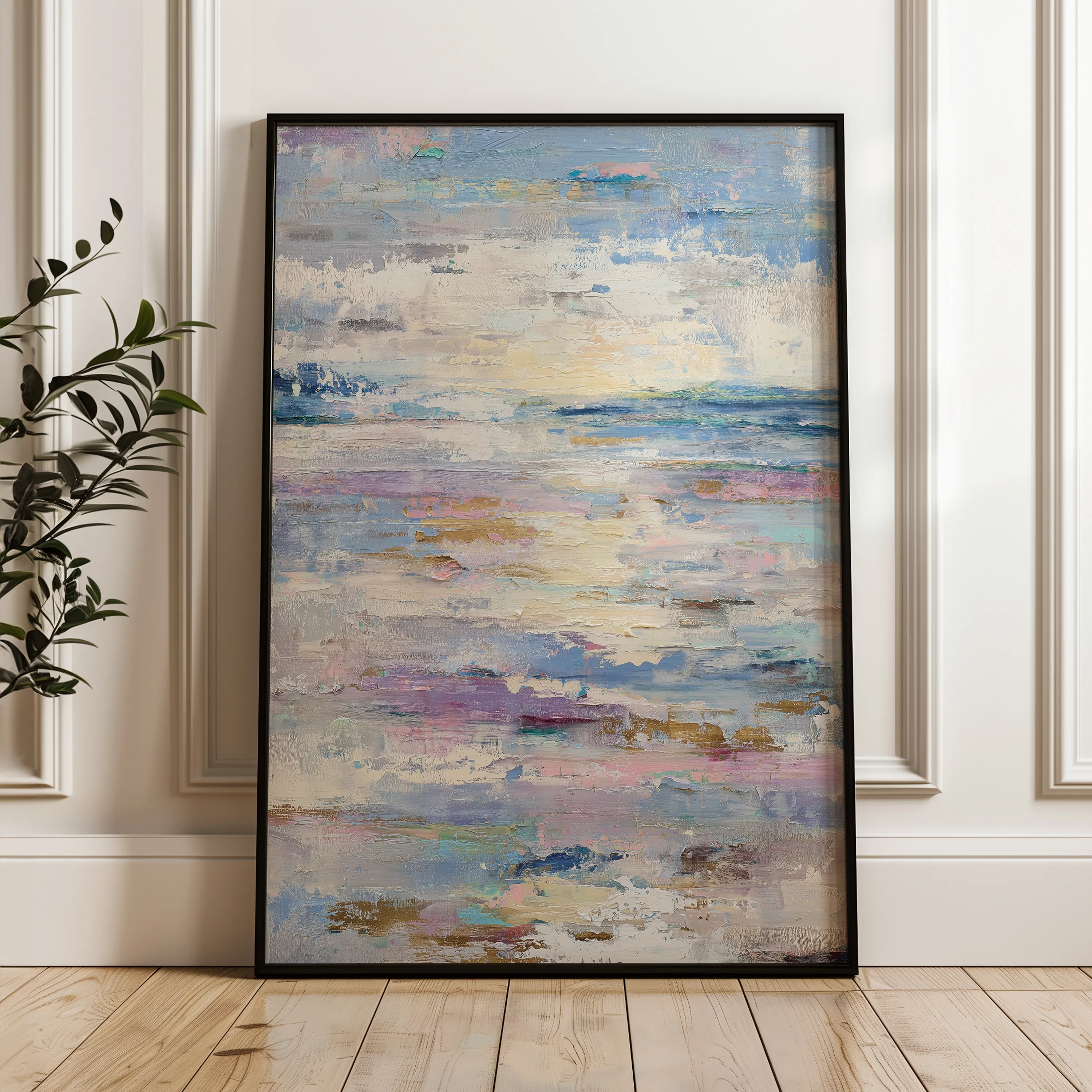 Abstract 1819 Canvas Art 18" x 24" / 45 x 60 cm / Black