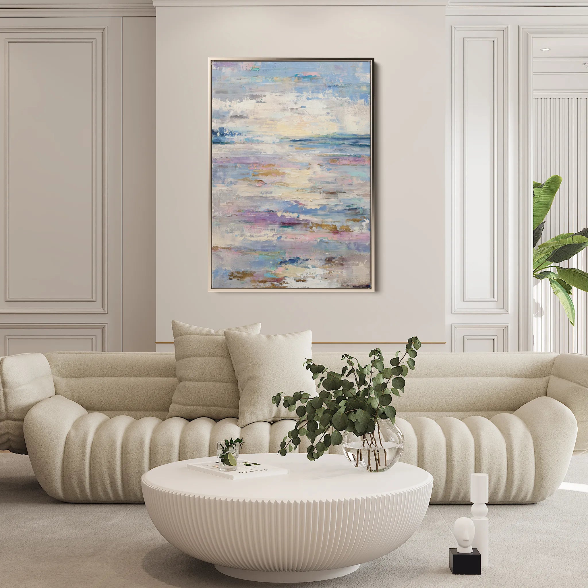 Abstract 1819 Canvas Art 18" x 24" / 45 x 60 cm / Black