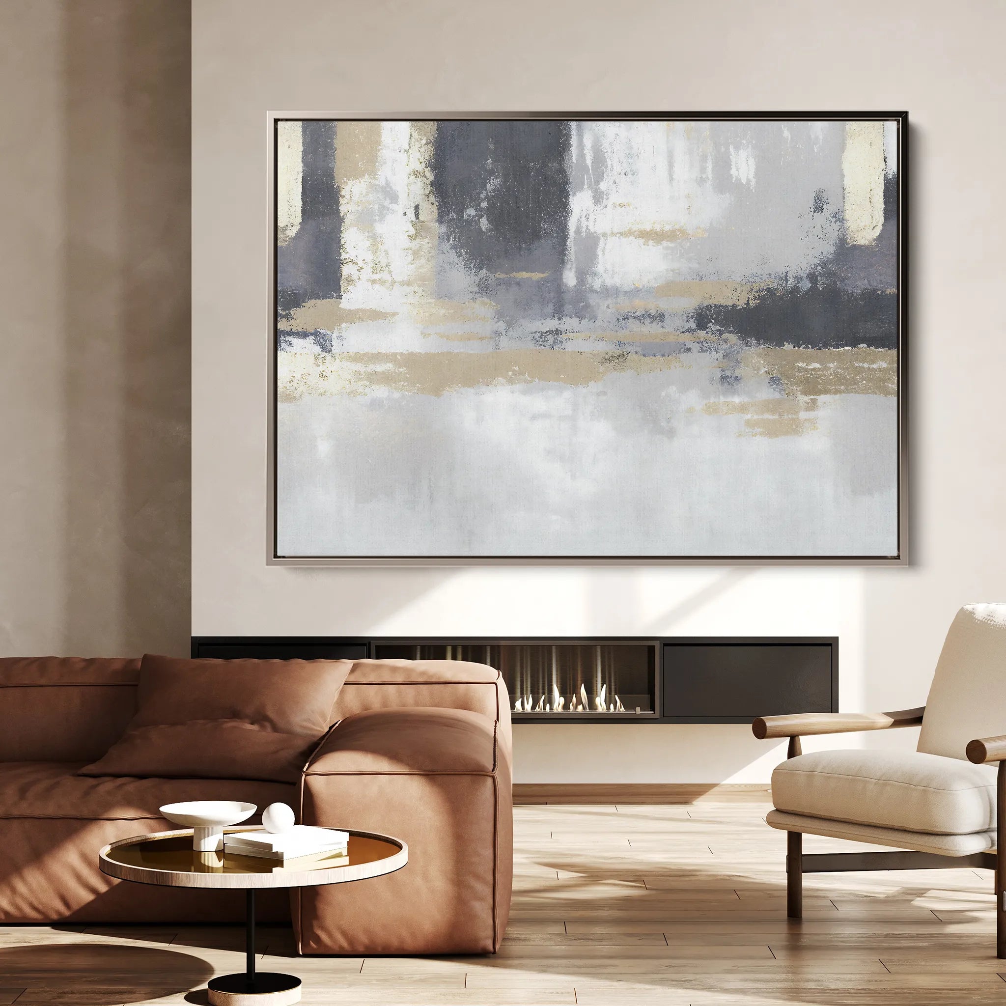 Abstract 182 Canvas Art 18" x 24" / 45 x 60 cm / Black