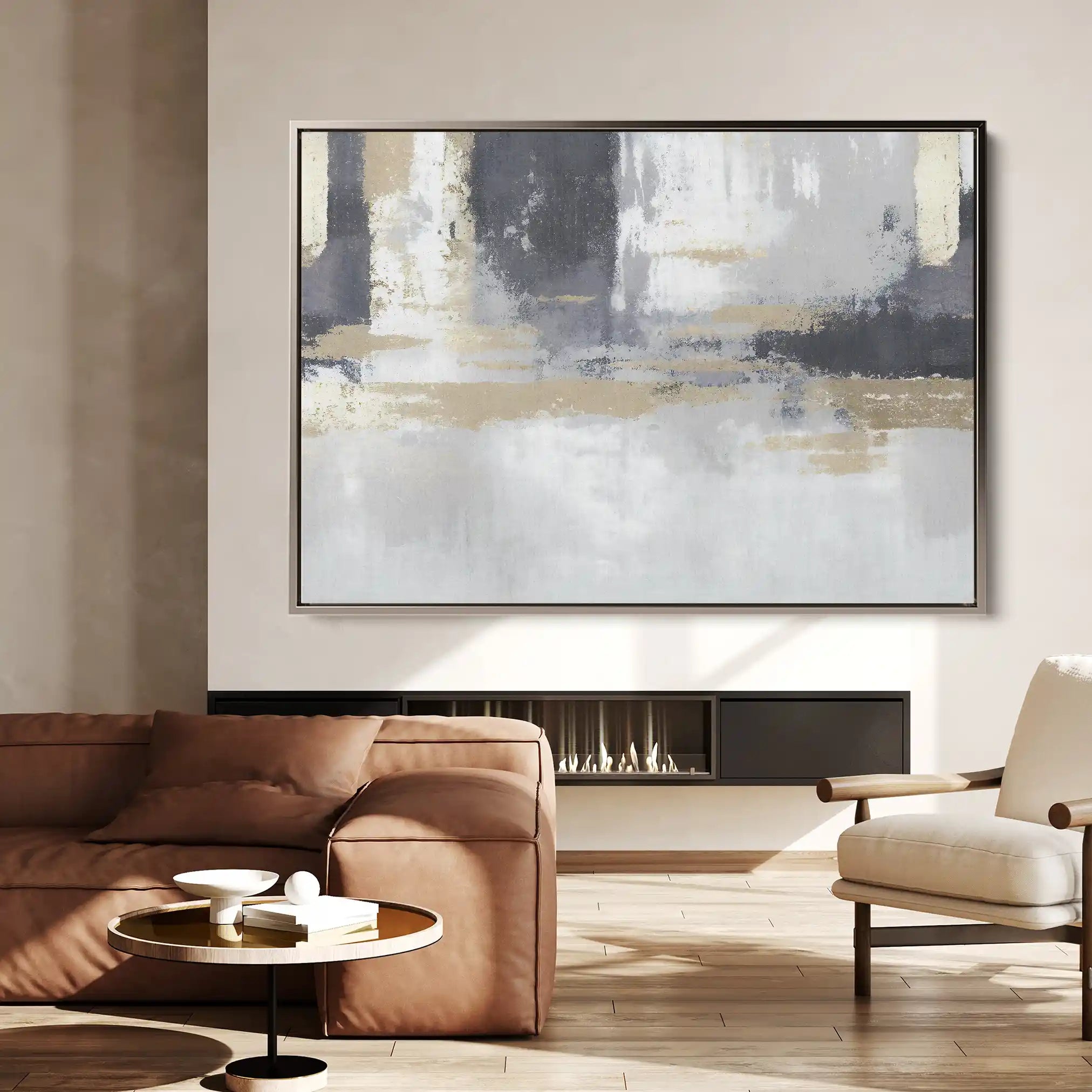 Abstract 182 Canvas Art 18" x 24" / 45 x 60 cm / Black