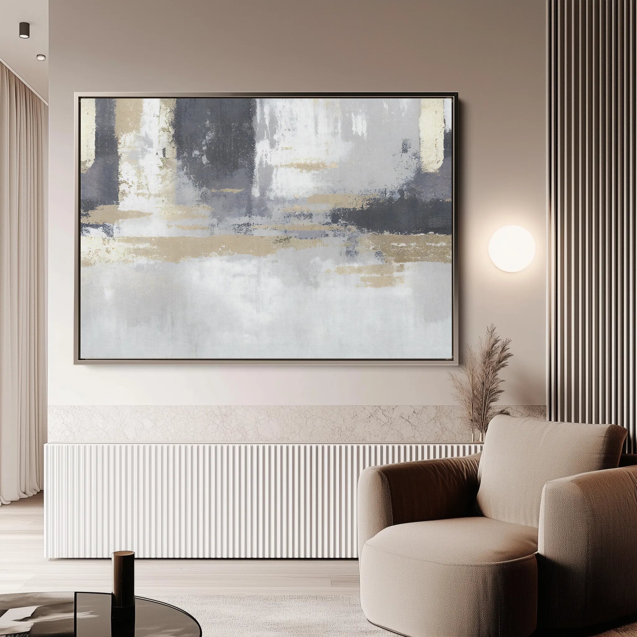 Abstract 182 Canvas Art 18" x 24" / 45 x 60 cm / Black