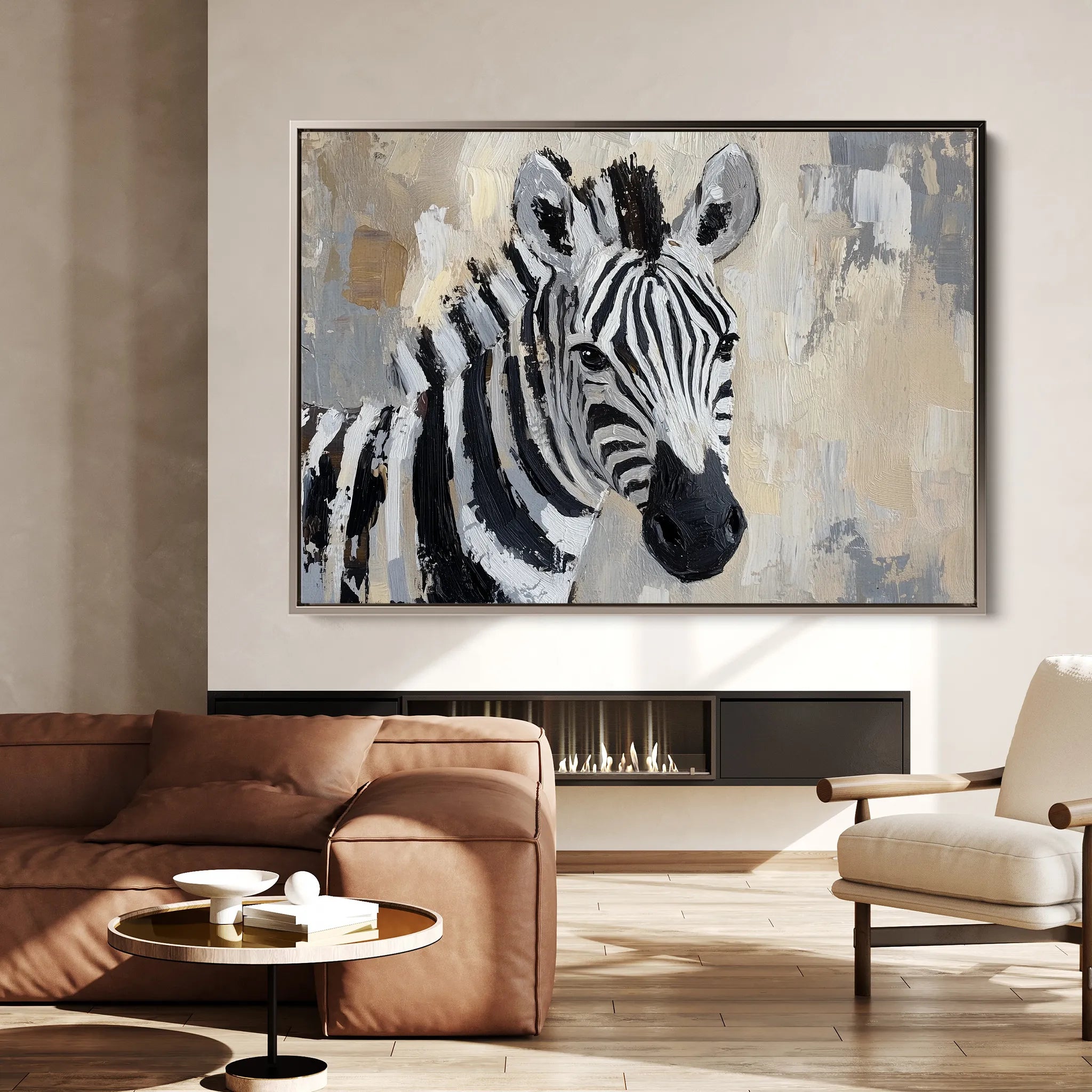 Animals 182 Canvas Art 18" x 24" / 45 x 60 cm / Black