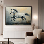 Horses 182 Canvas Art 18" x 24" / 45 x 60 cm / Black
