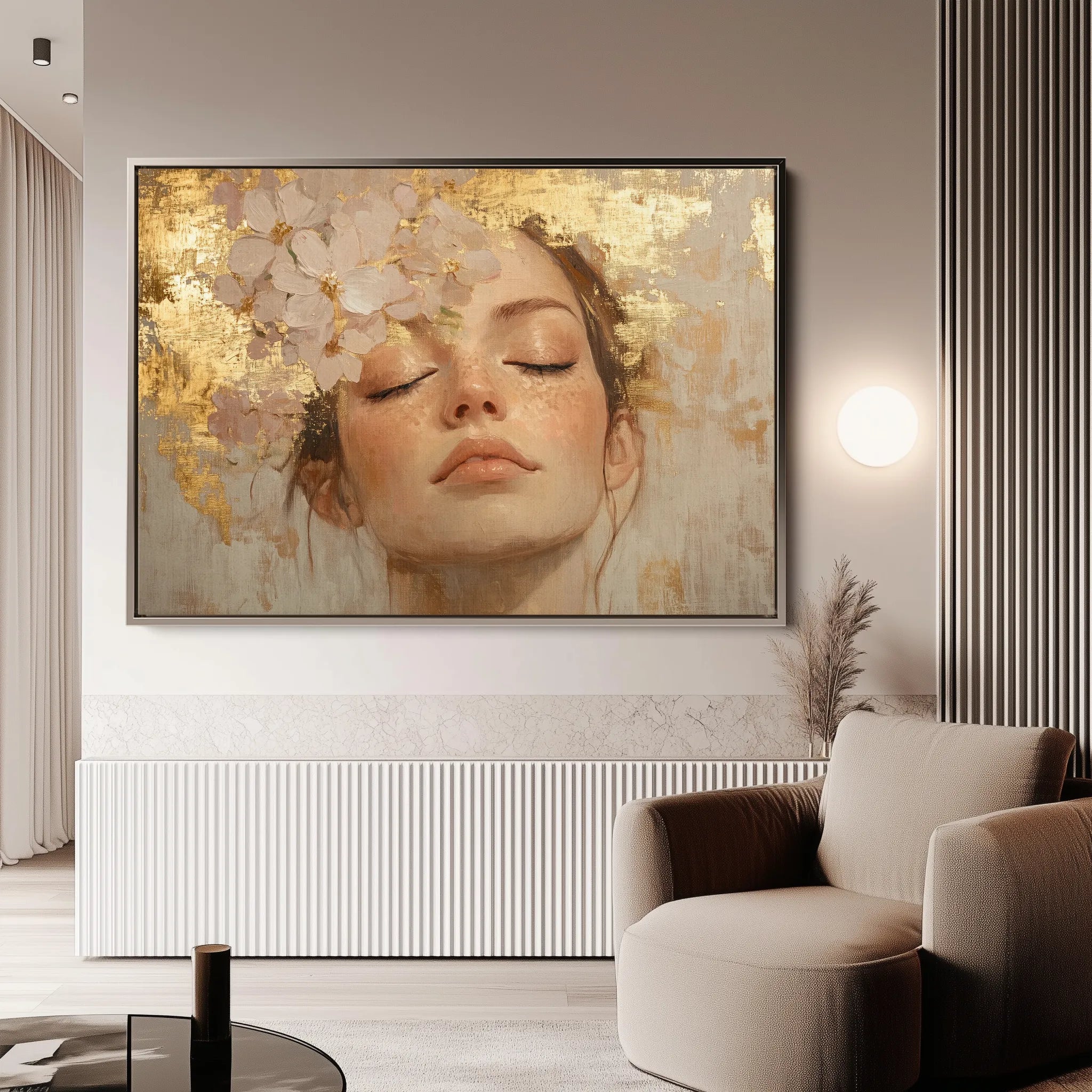 Portrait 182 Canvas Art 18" x 24" / 45 x 60 cm / Black
