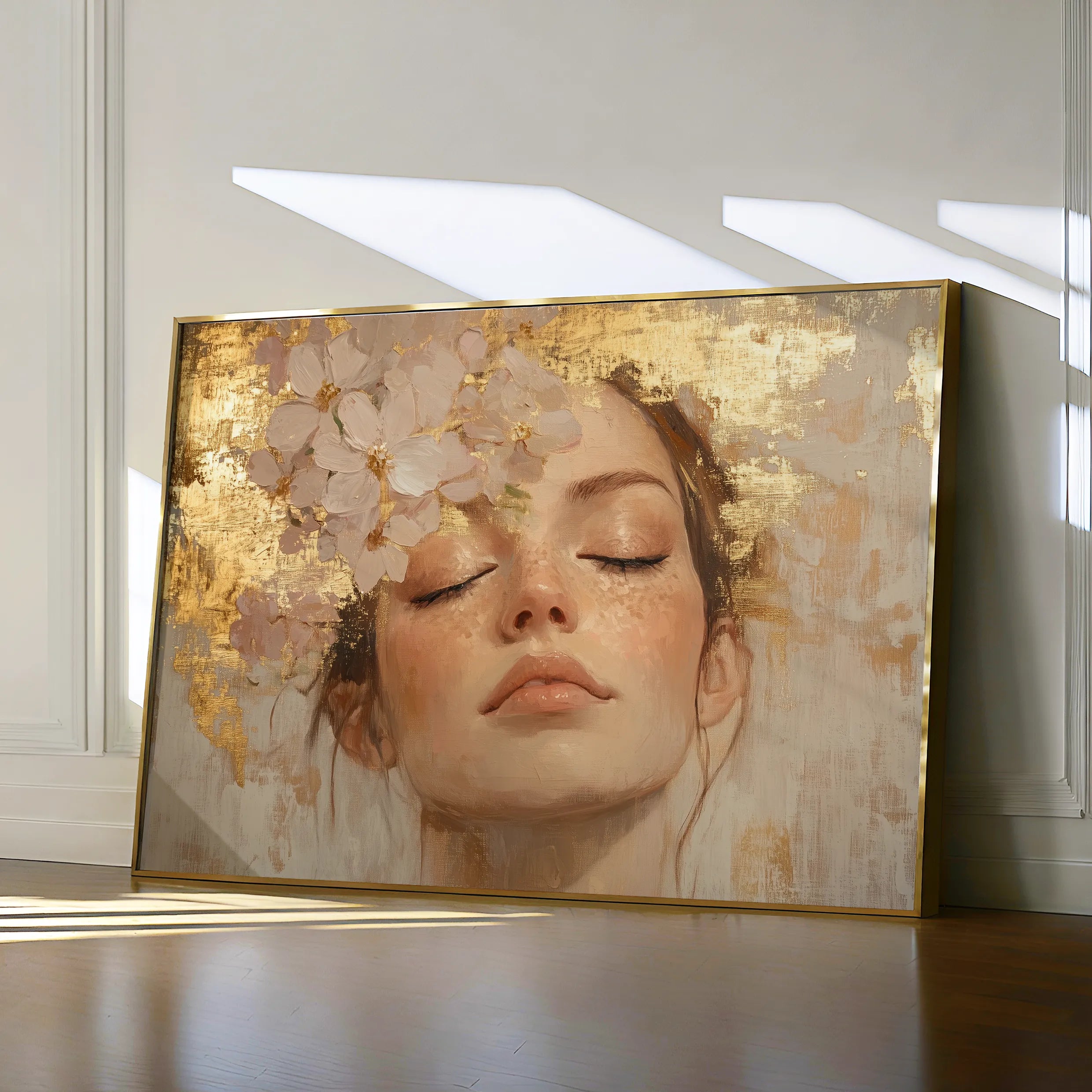 Portrait 182 Canvas Art 18" x 24" / 45 x 60 cm / Black