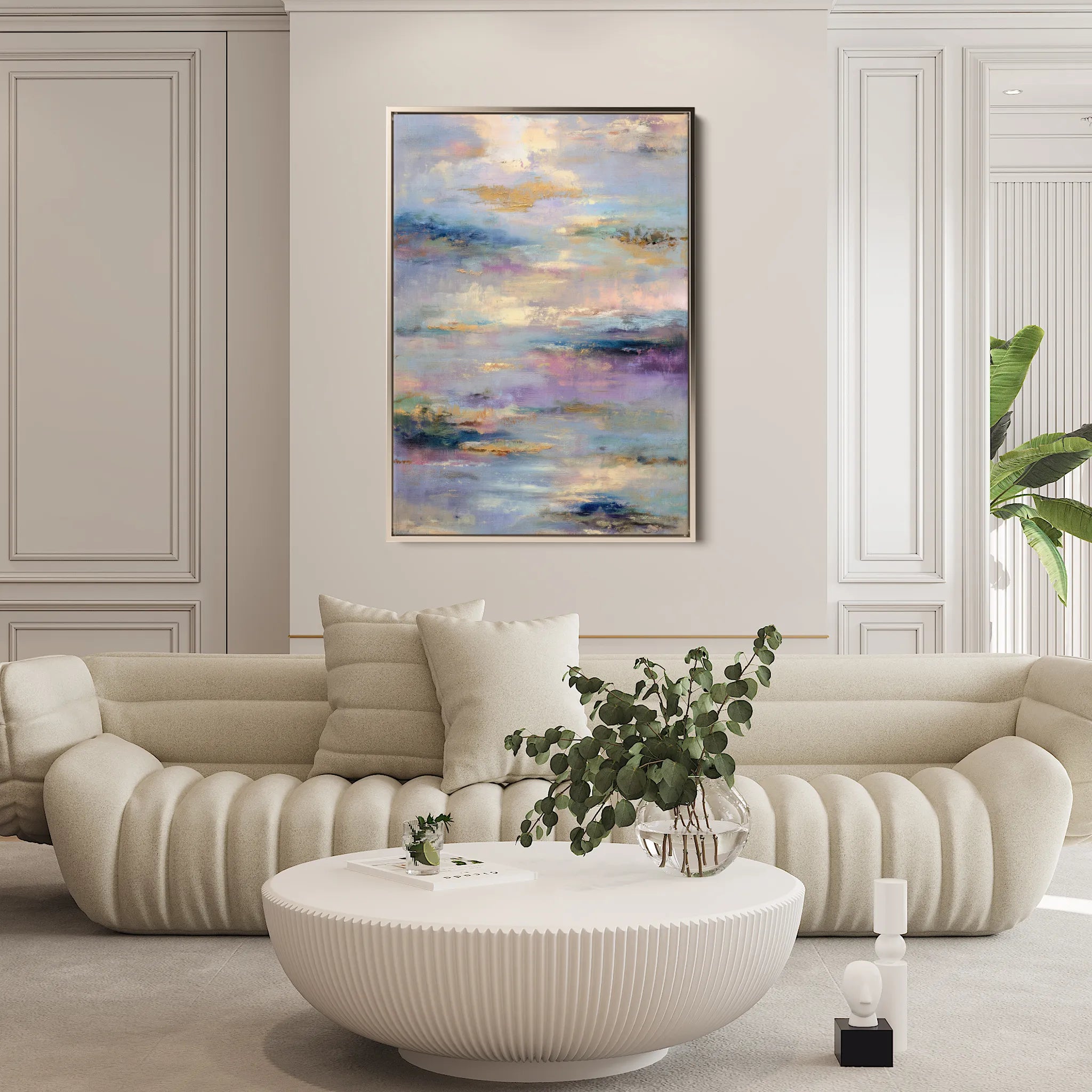 Abstract 1820 Canvas Art 18" x 24" / 45 x 60 cm / Black