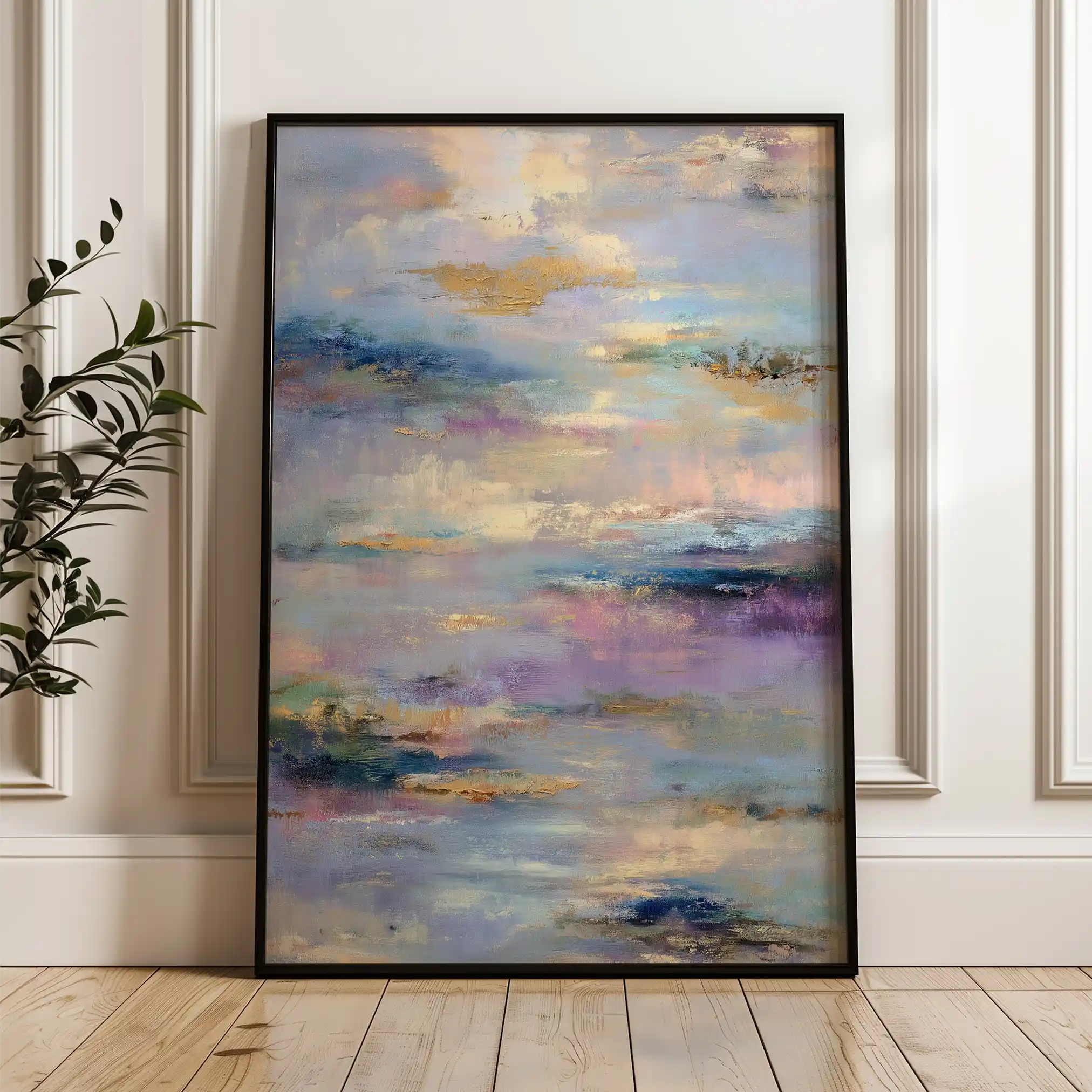Abstract 1820 Canvas Art 60 x 40 cm / Black