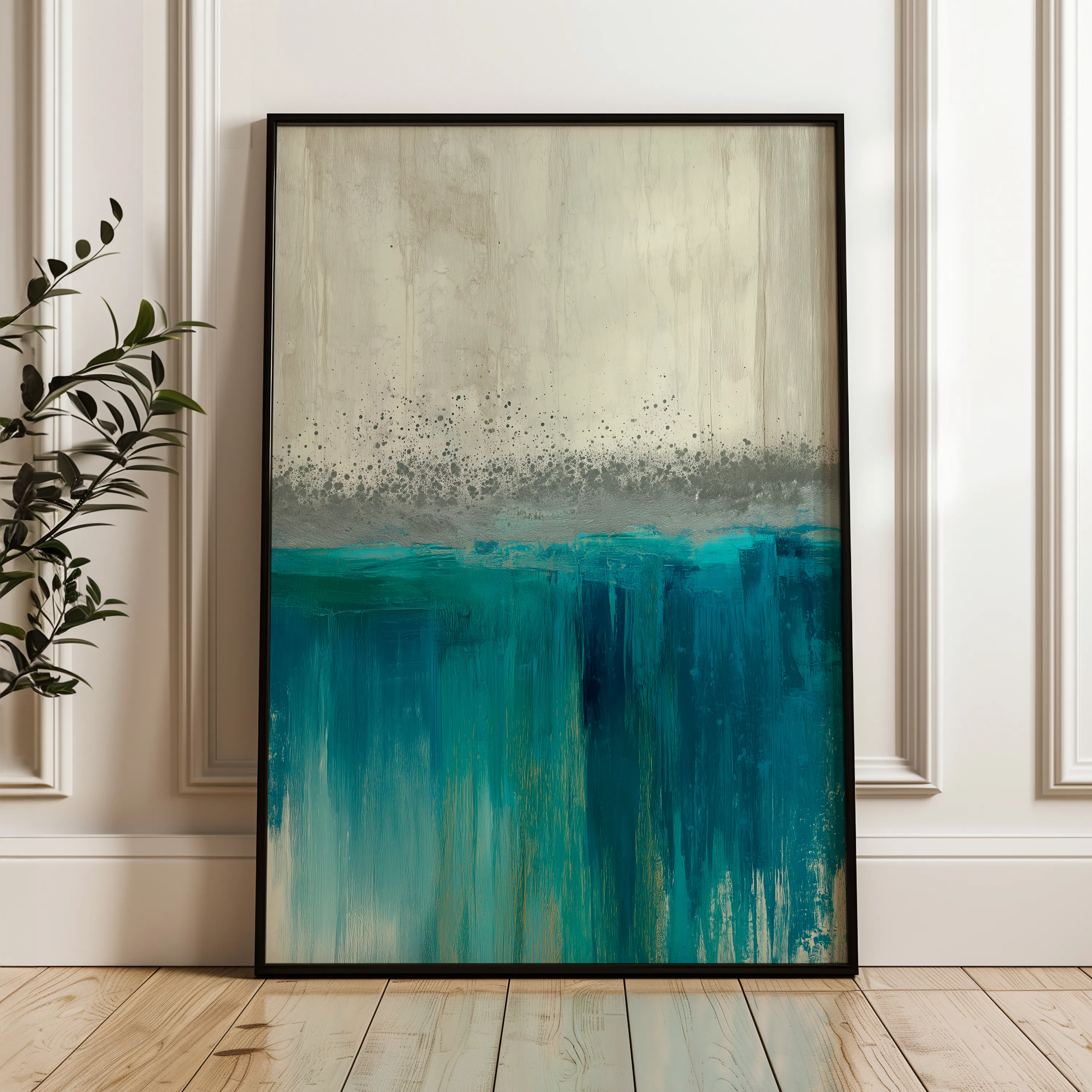 Abstract 1821 Canvas Art 18" x 24" / 45 x 60 cm / Black