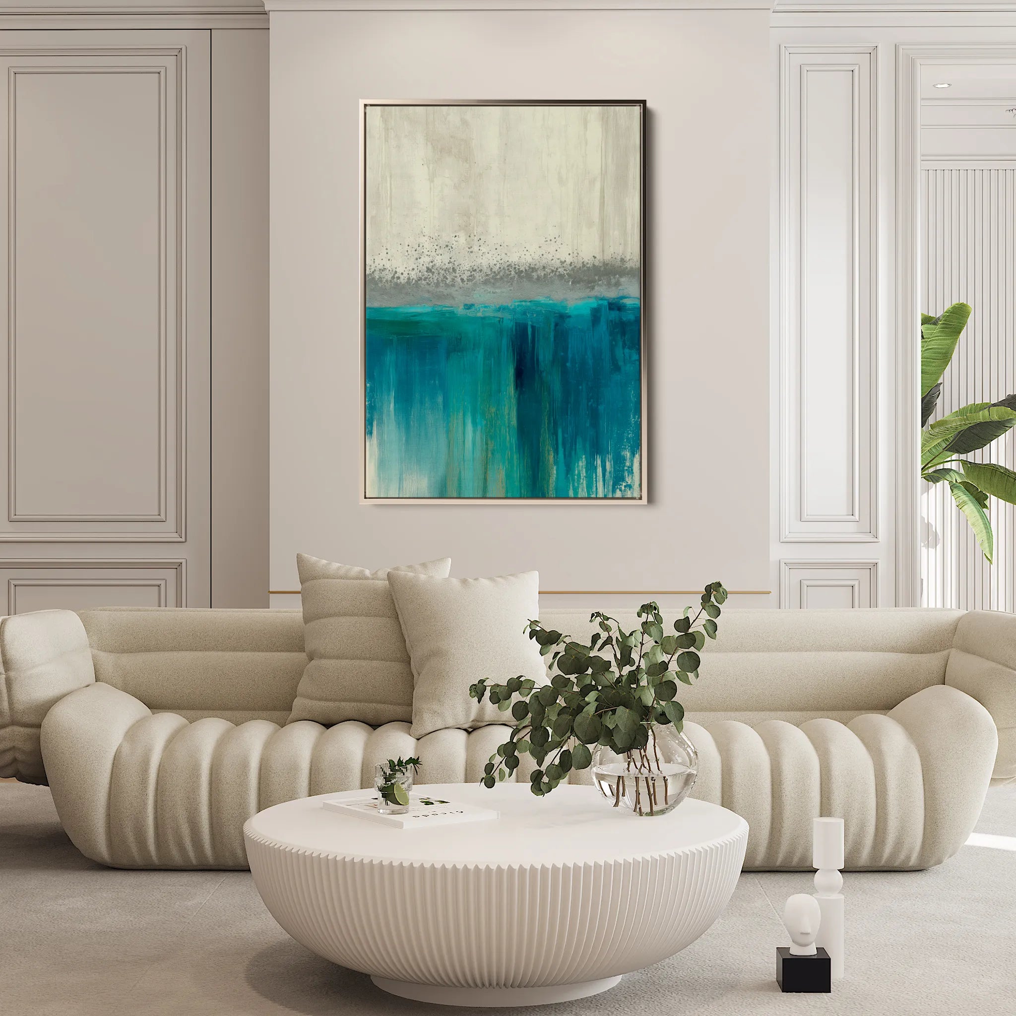 Abstract 1821 Canvas Art 18" x 24" / 45 x 60 cm / Black