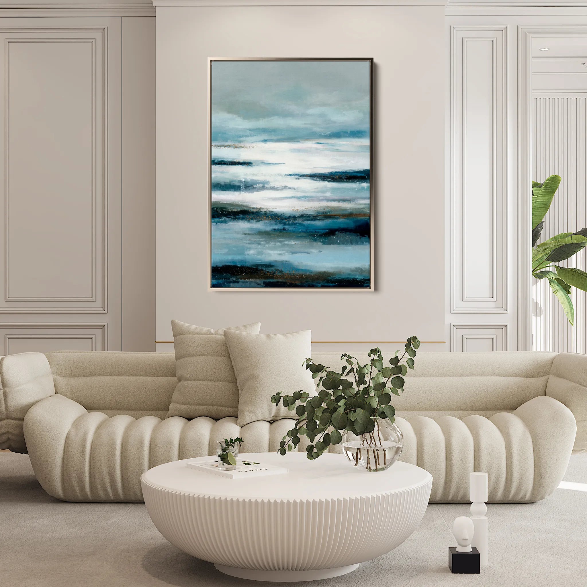Abstract 1822 Canvas Art 18" x 24" / 45 x 60 cm / Black