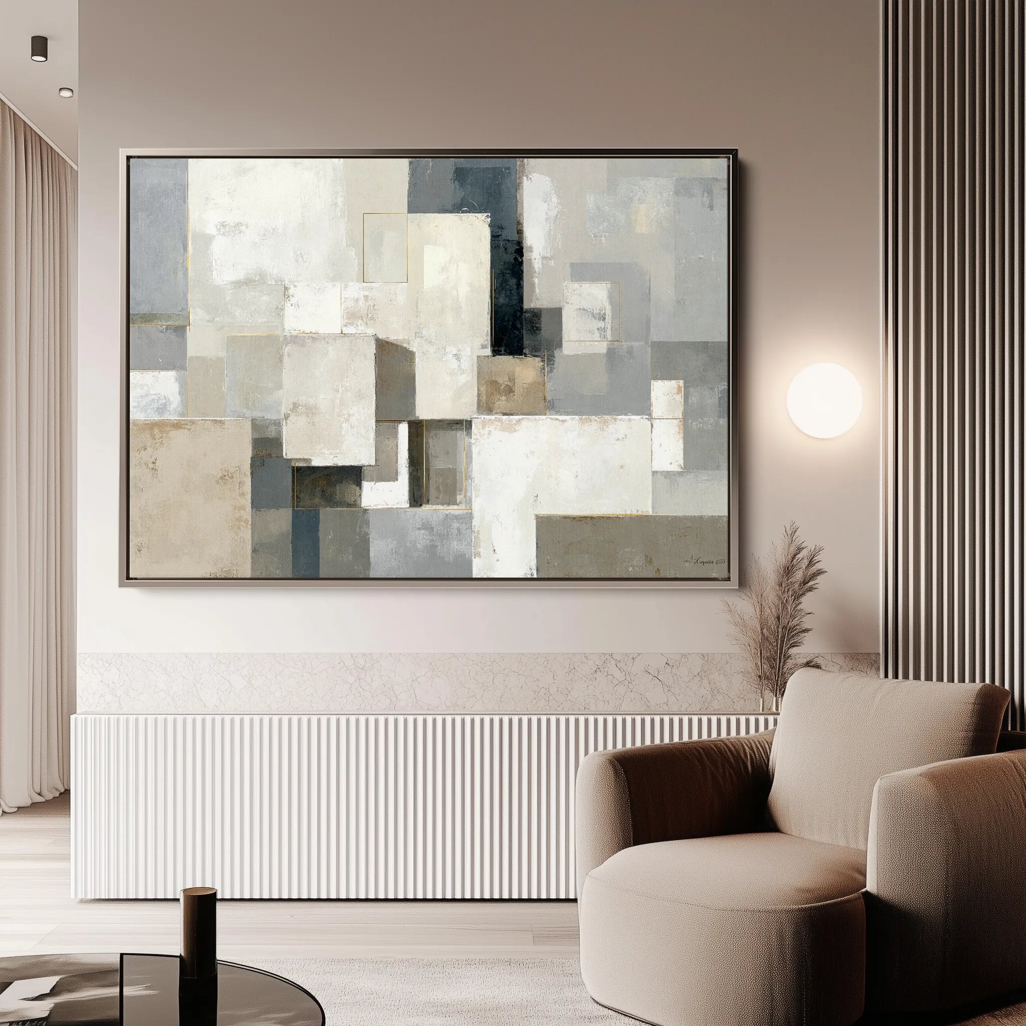 Abstract 1823 Canvas Art 18" x 24" / 45 x 60 cm / Black