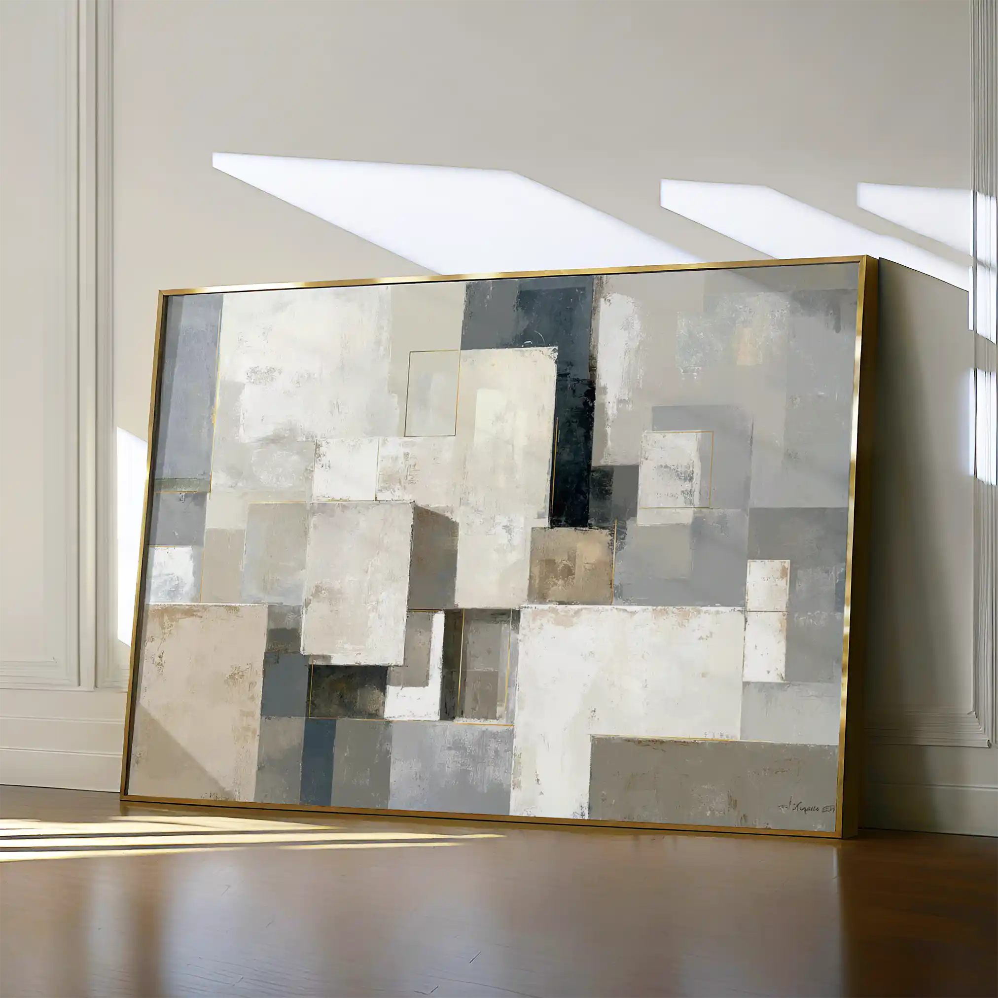 Abstract 1823 Canvas Art 18" x 24" / 45 x 60 cm / Black