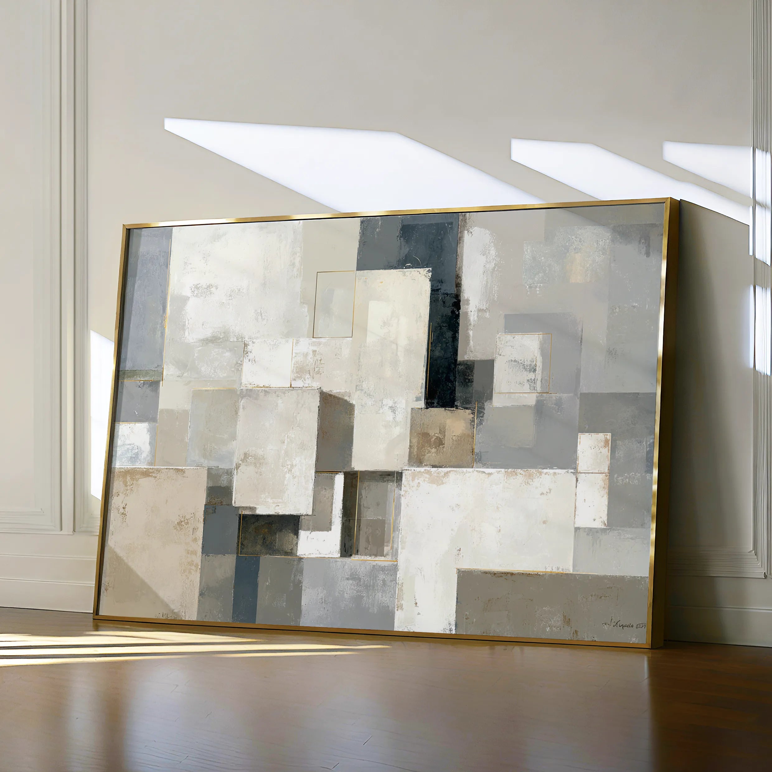 Abstract 1823 Canvas Art 18" x 24" / 45 x 60 cm / Black