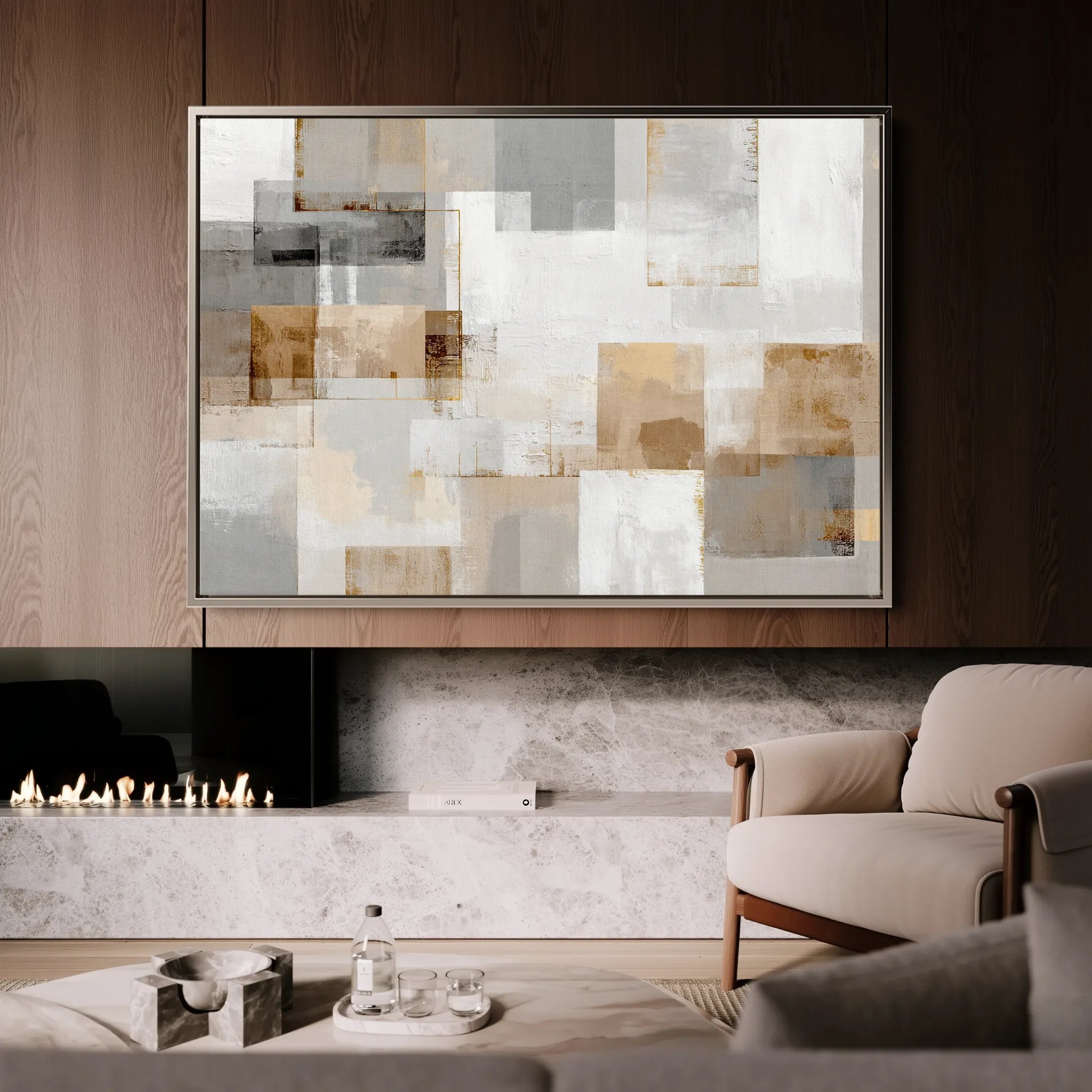 Abstract 1824 Canvas Art 18" x 24" / 45 x 60 cm / Black