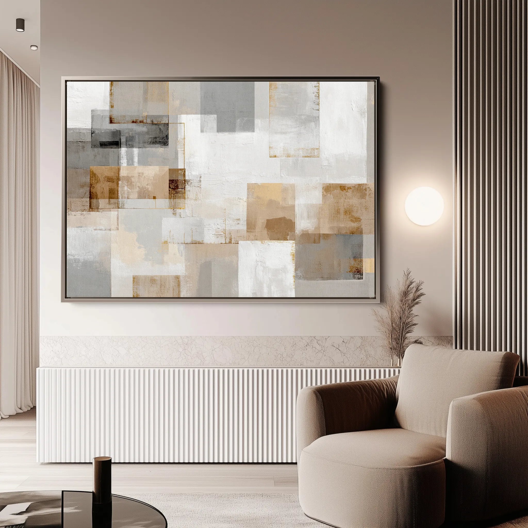 Abstract 1824 Canvas Art 18" x 24" / 45 x 60 cm / Black
