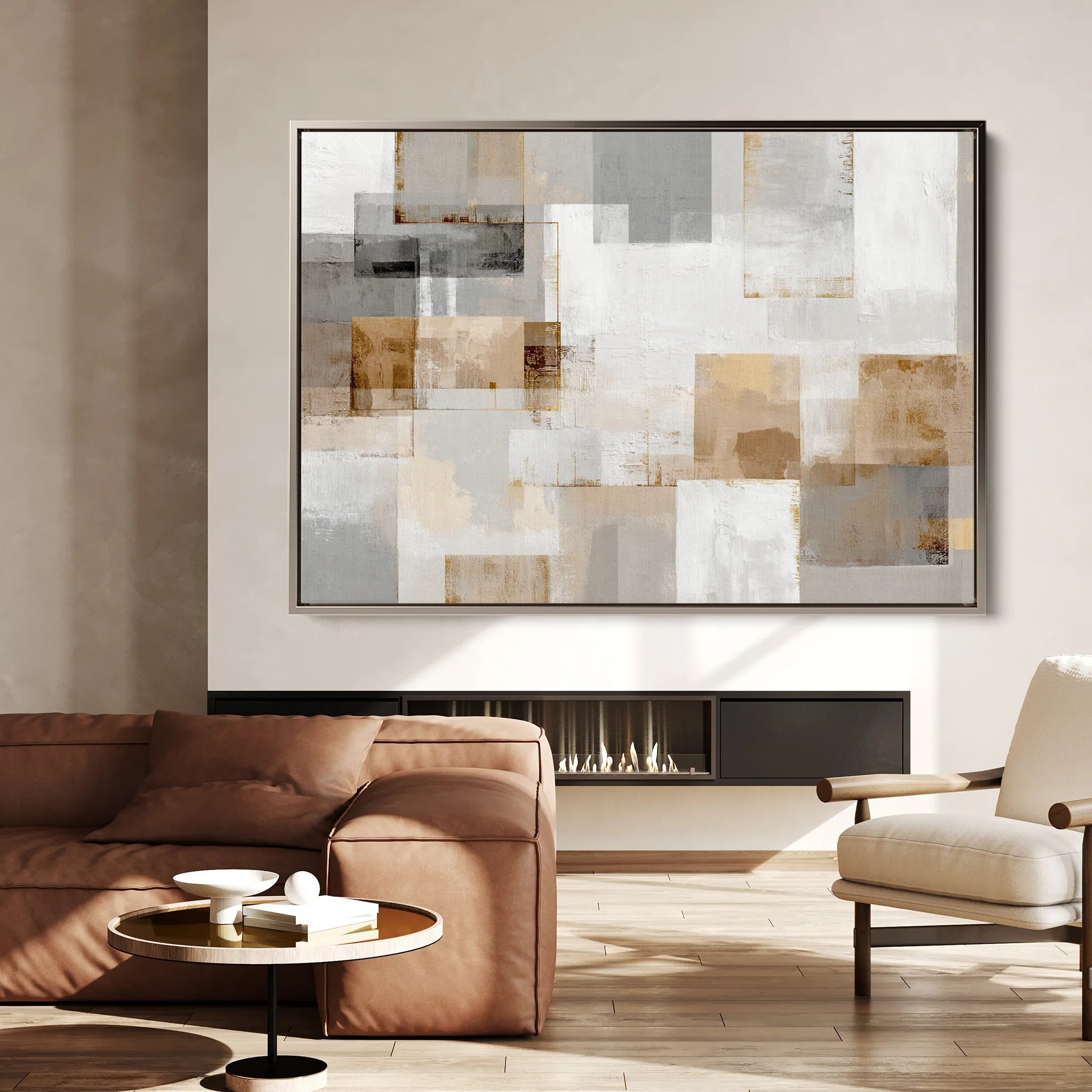Abstract 1824 Canvas Art 18" x 24" / 45 x 60 cm / Black
