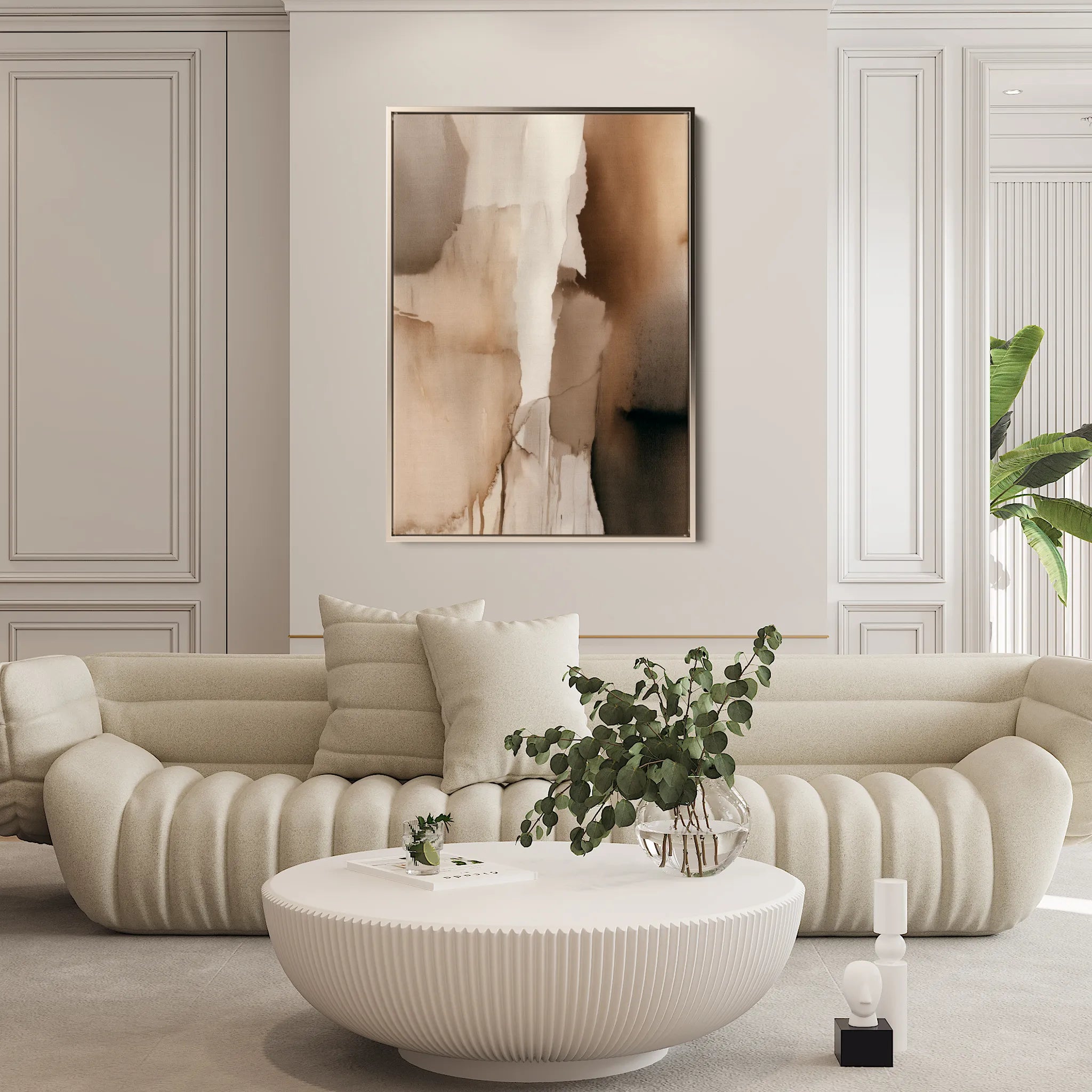 Abstract 1825 Canvas Art 18" x 24" / 45 x 60 cm / Black