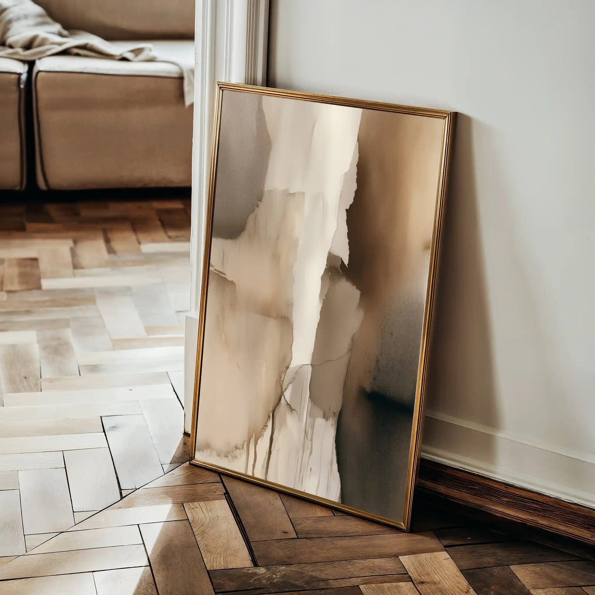 Abstract 1825 Canvas Art 18" x 24" / 45 x 60 cm / Black