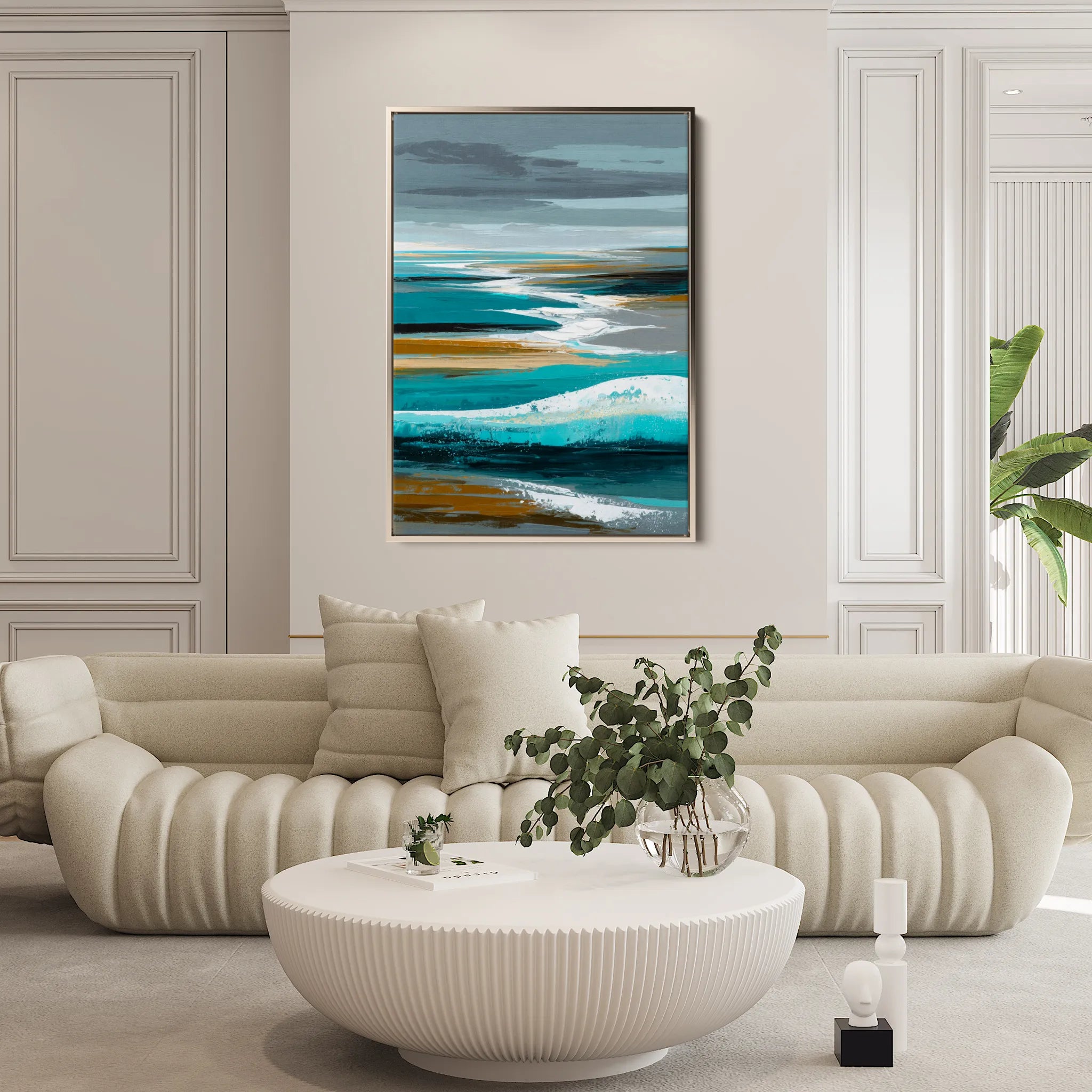 Abstract 1826 Canvas Art 18" x 24" / 45 x 60 cm / Black