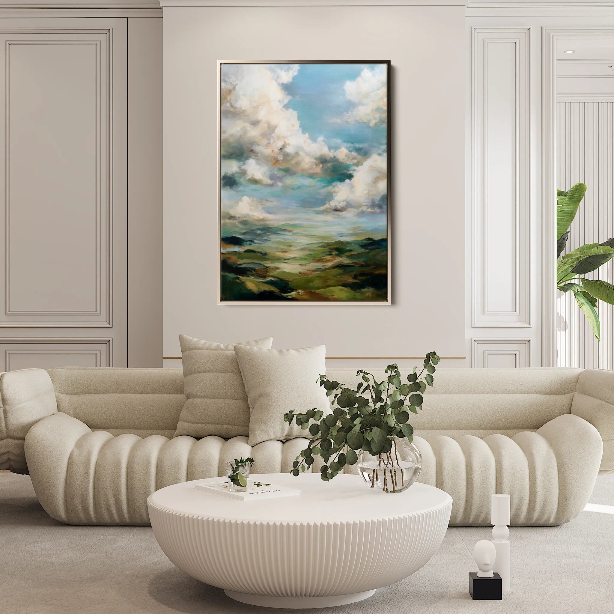 Abstract 1827 Canvas Art 18" x 24" / 45 x 60 cm / Black