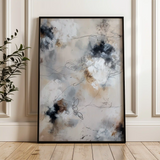 Abstract 1828 Canvas Art 18" x 24" / 45 x 60 cm / Black
