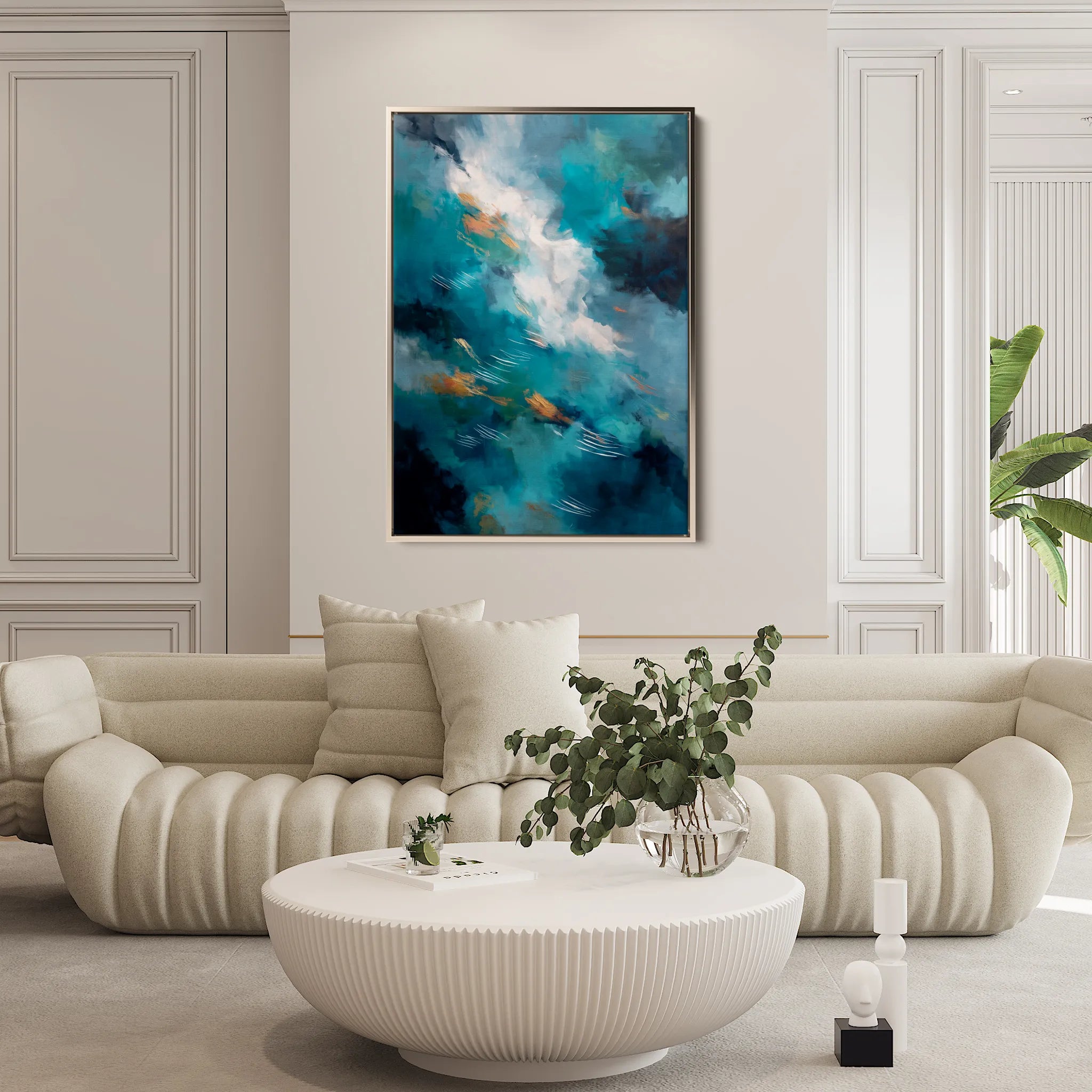Abstract 1829 Canvas Art 18" x 24" / 45 x 60 cm / Black