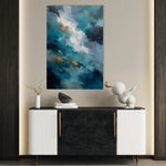 Abstract 1829 Canvas Art 18" x 24" / 45 x 60 cm / Black