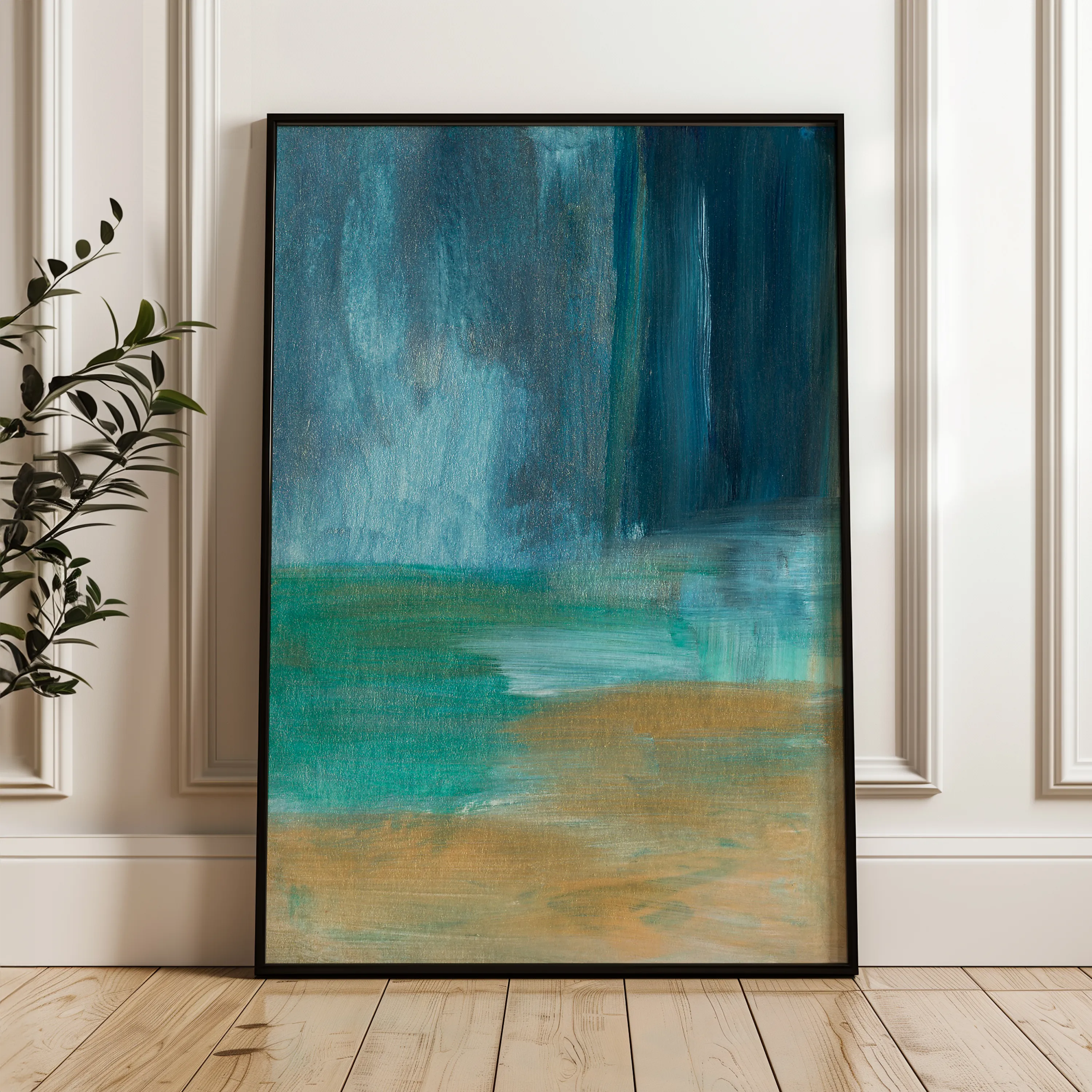 Abstract 183 Canvas Art 18" x 24" / 45 x 60 cm / Black