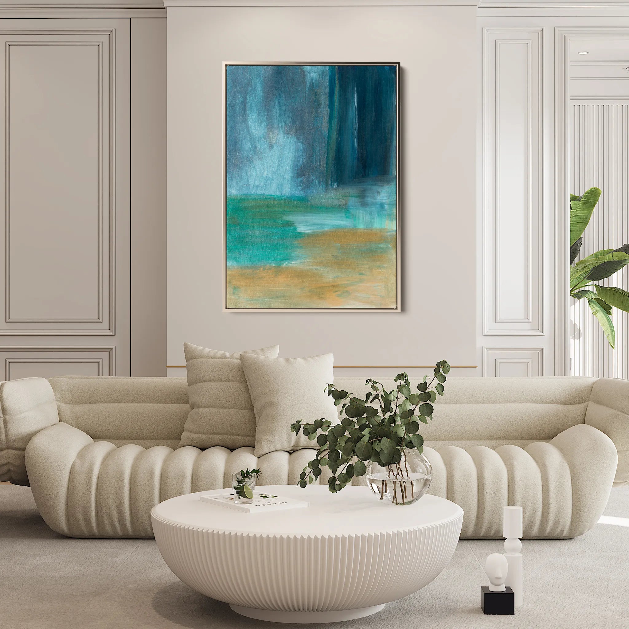 Abstract 183 Canvas Art 18" x 24" / 45 x 60 cm / Black
