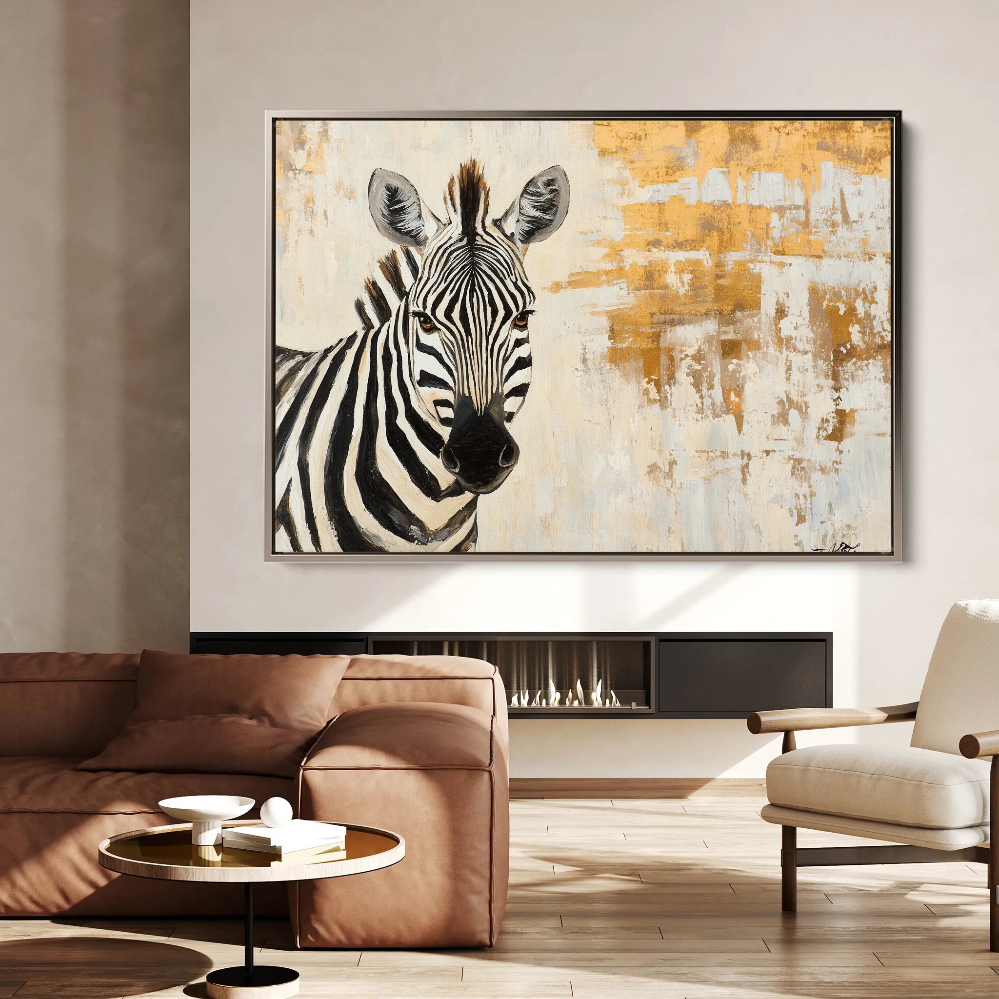 Animals 183 Canvas Art 18" x 24" / 45 x 60 cm / Black