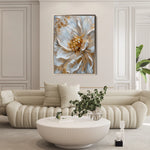Floral 183 Canvas Art 18" x 24" / 45 x 60 cm / Black