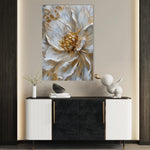 Floral 183 Canvas Art 18" x 24" / 45 x 60 cm / Black